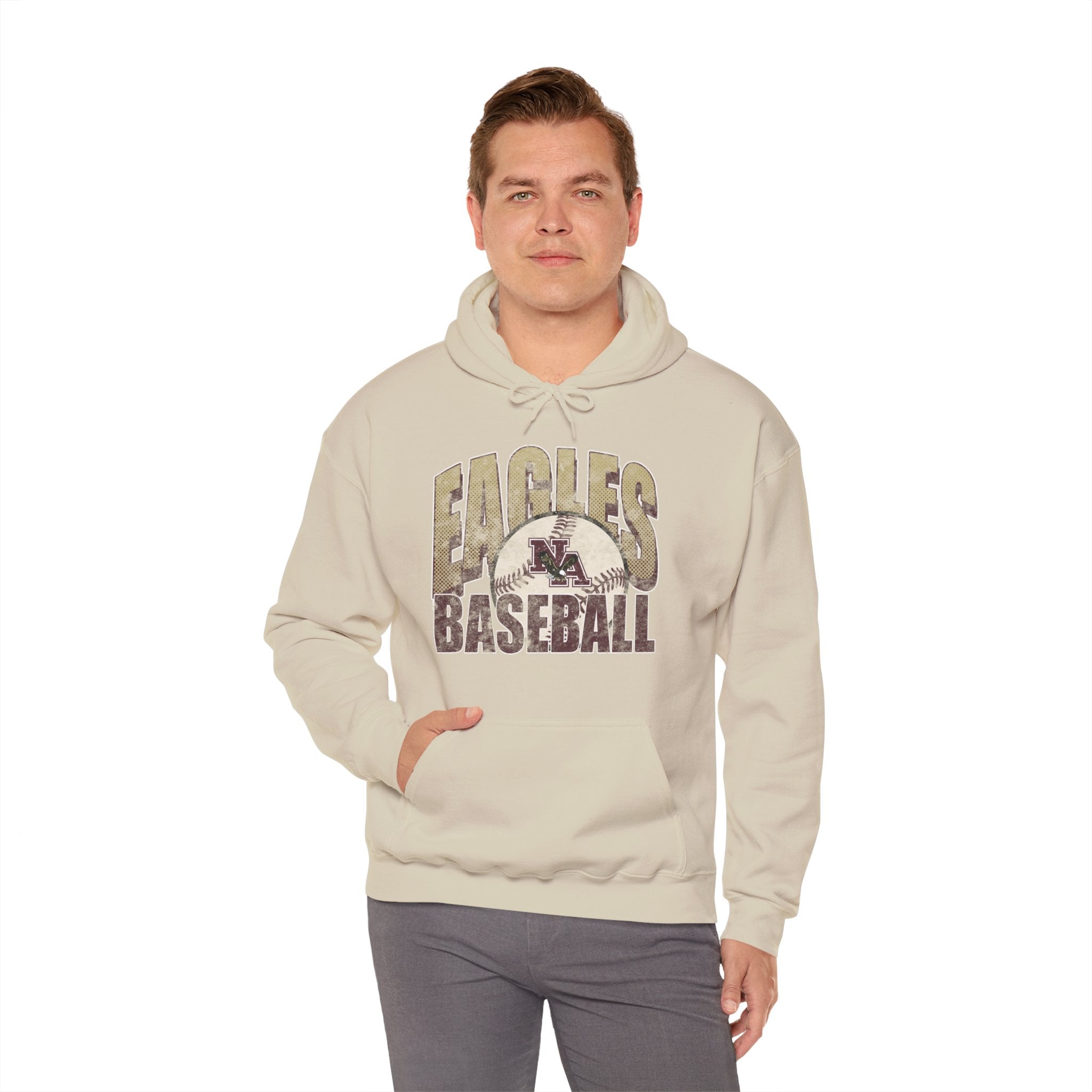 Adult Unisex New Albany Eagles Distressed Dugout Graphic Hoodie