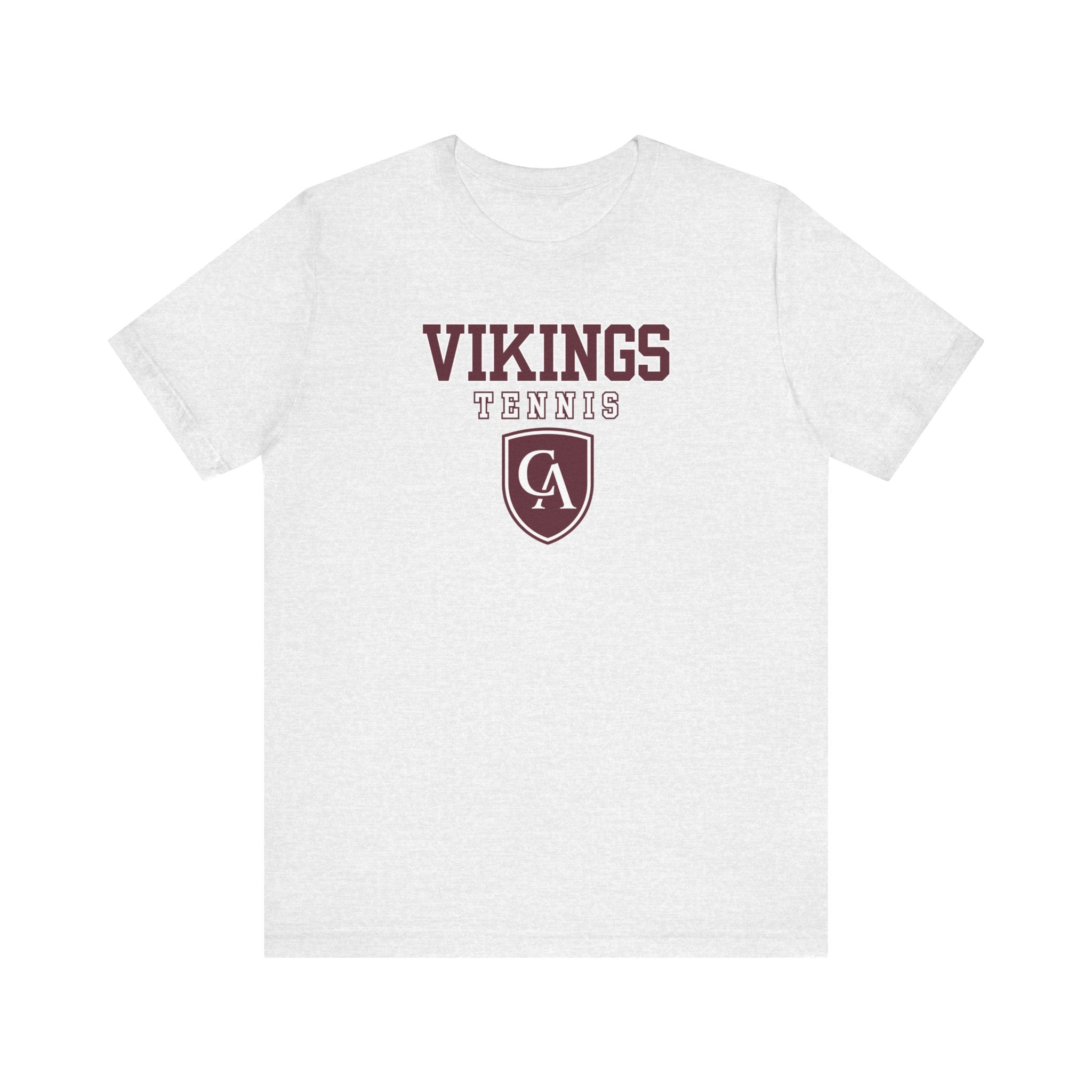 Adult Unisex Columbus Academy Vikings Tennis Graphic Short Sleeve Bella + Canvas Soft Tee