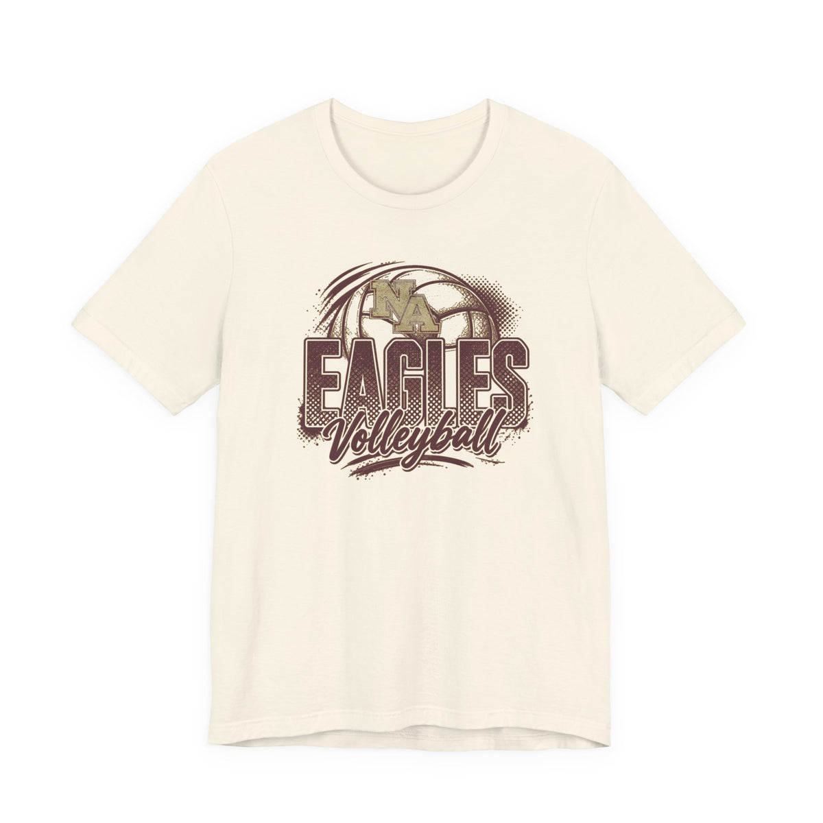 Adult Unisex New Albany Eagles Ombre Volleyball Graphic Short Sleeve Soft Tee