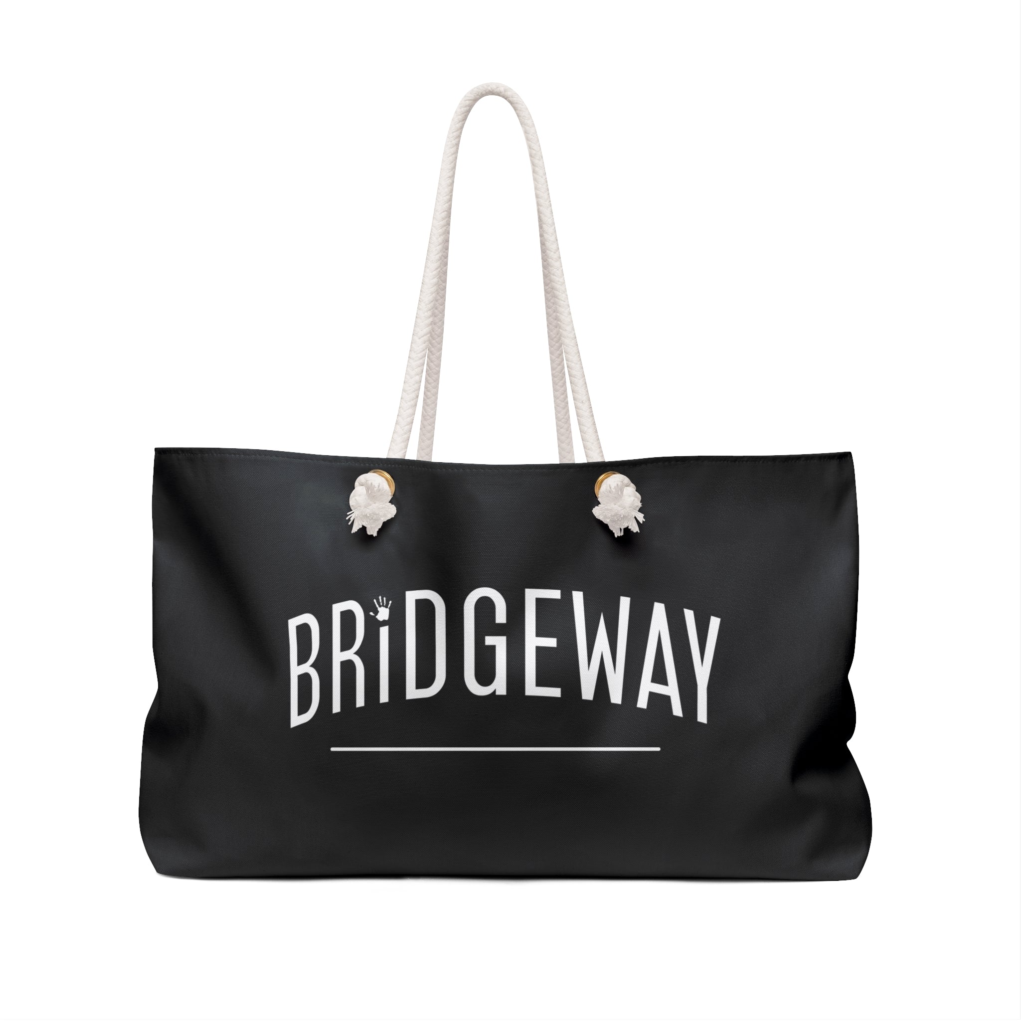 Bridgeway Classic Logo Large Black and White Tote
