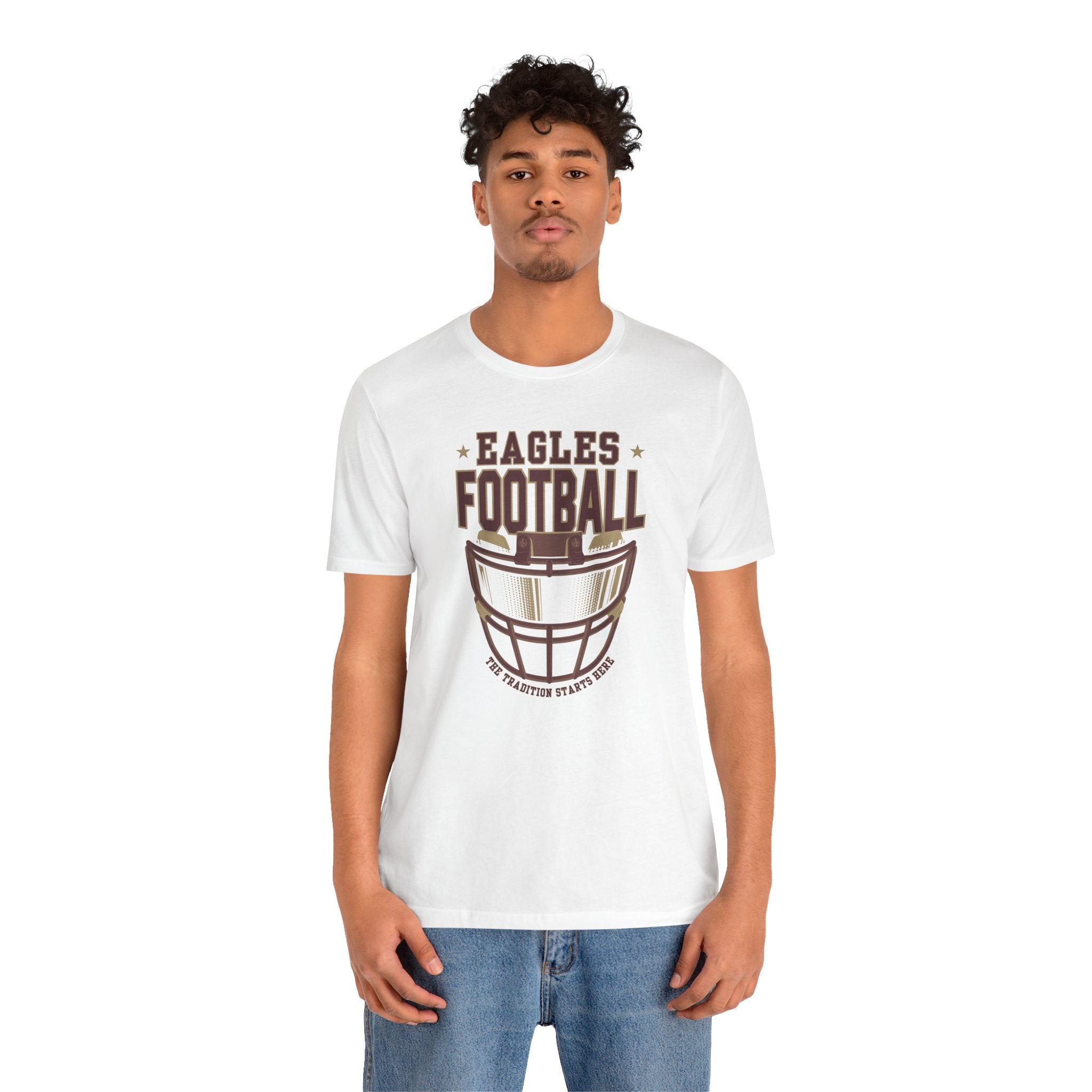 Adult Unisex Eagles Maroon Hype Helmet Graphic Short Sleeve Soft Tee