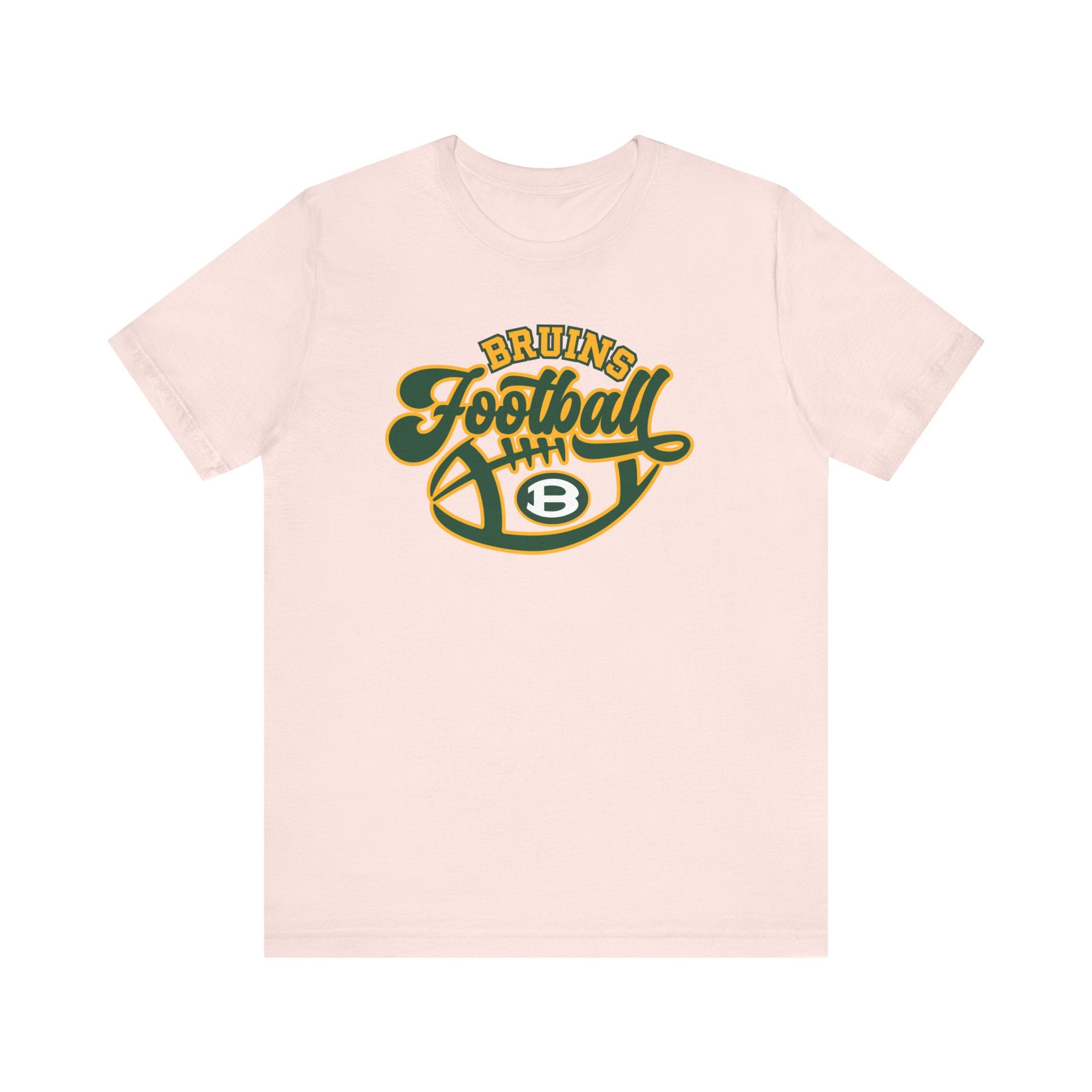 Adult Unisex Bruin Script Football Graphic Short Sleeve Soft Tee