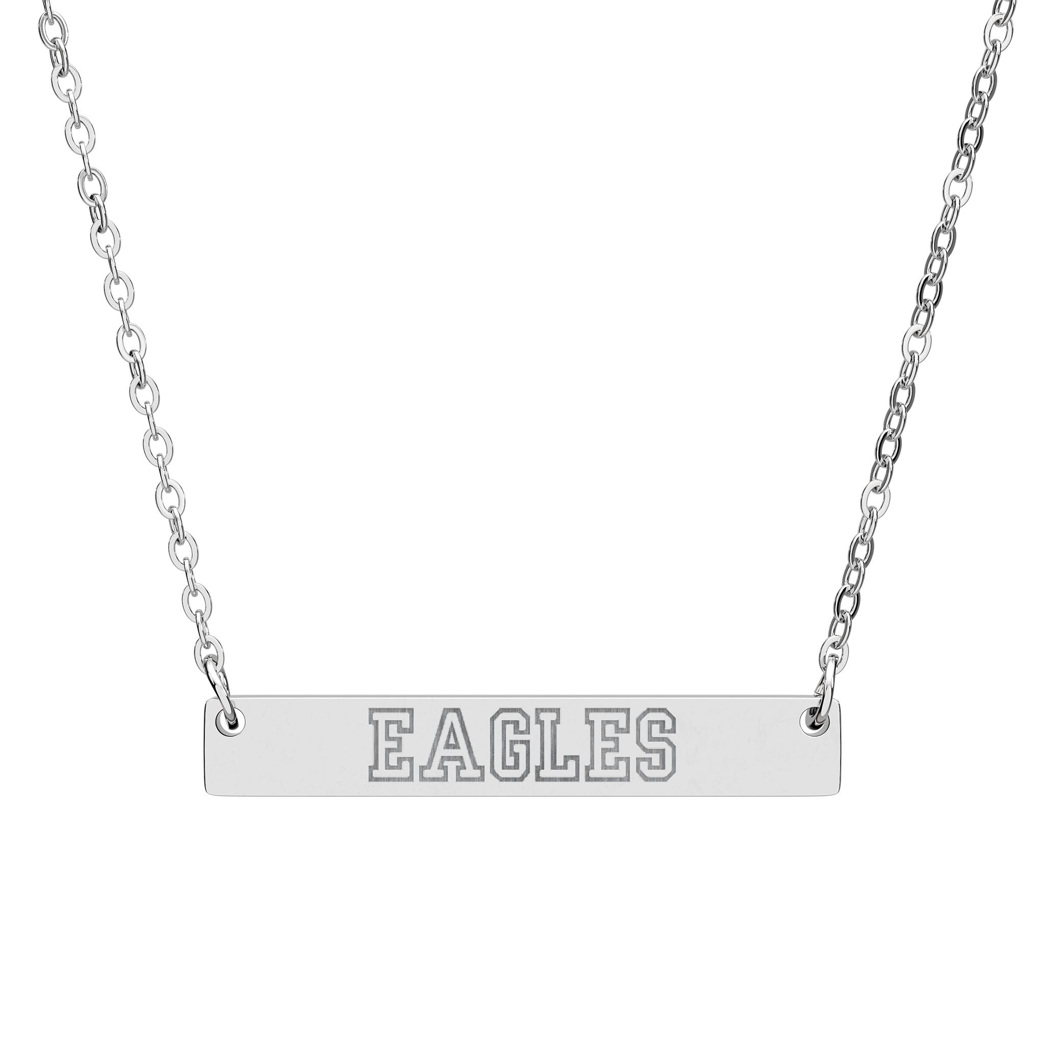 New Albany Eagles Engraved Horizontal Bar Necklace