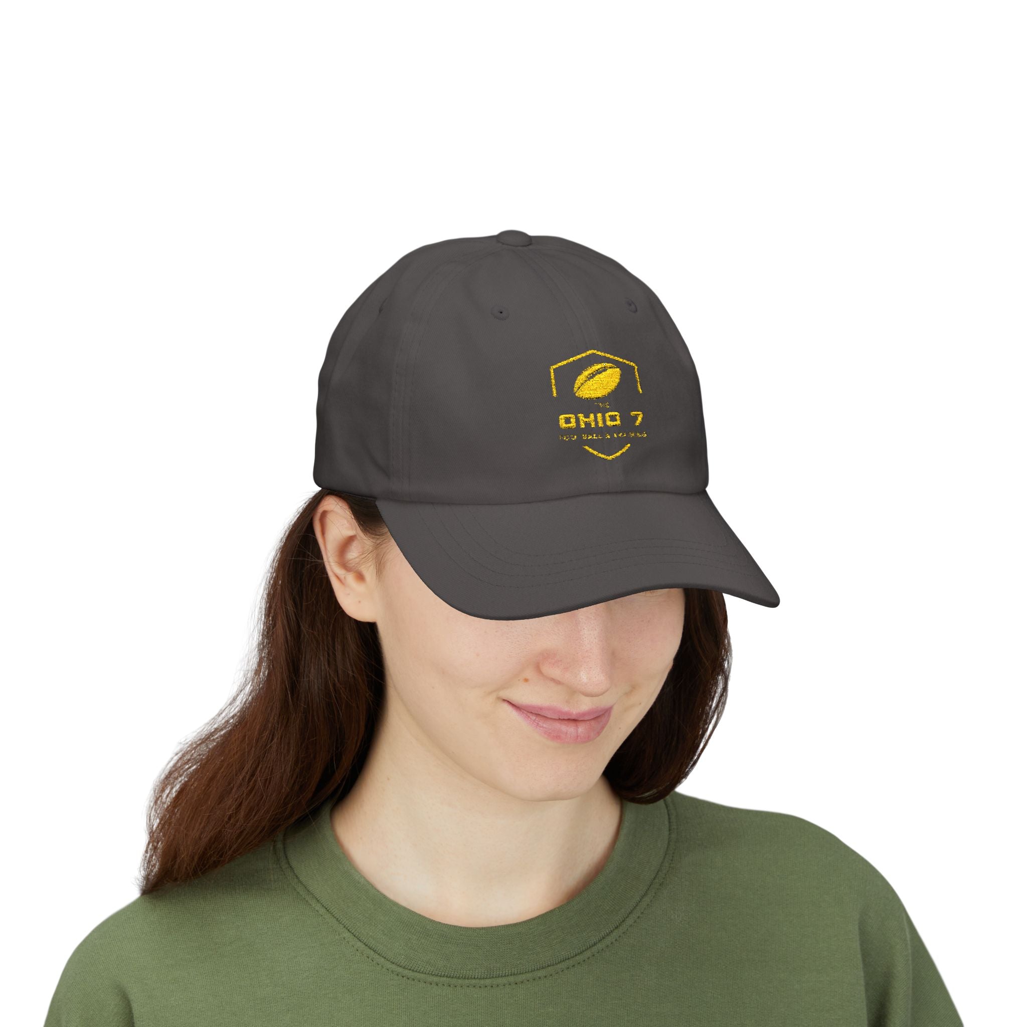 Adult Unisex The Ohio 7 Yellow Embroidered Logo Dad Cap