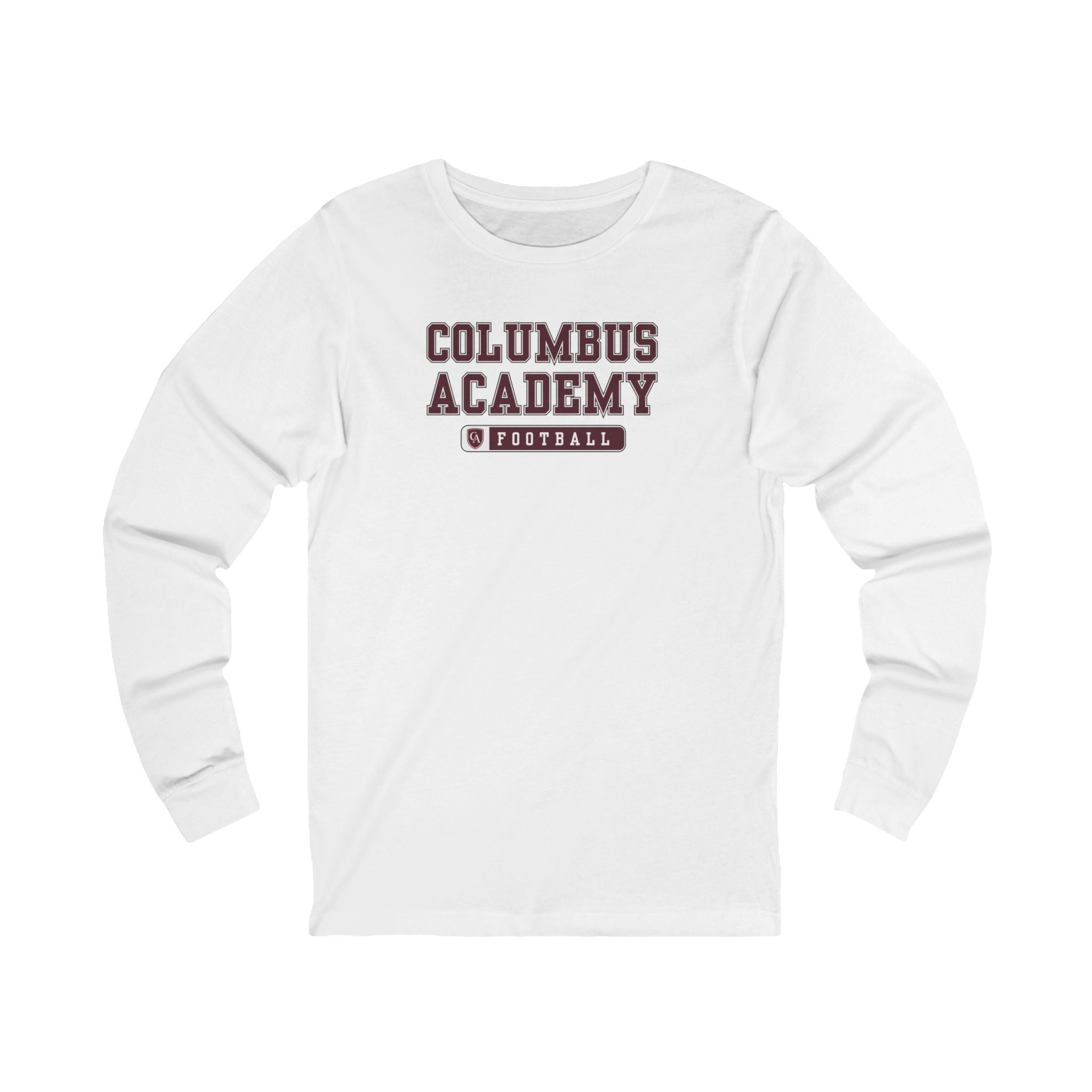 Adult Unisex Columbus Academy Football Graphic Long Sleeve Bella + Canvas Soft Tee