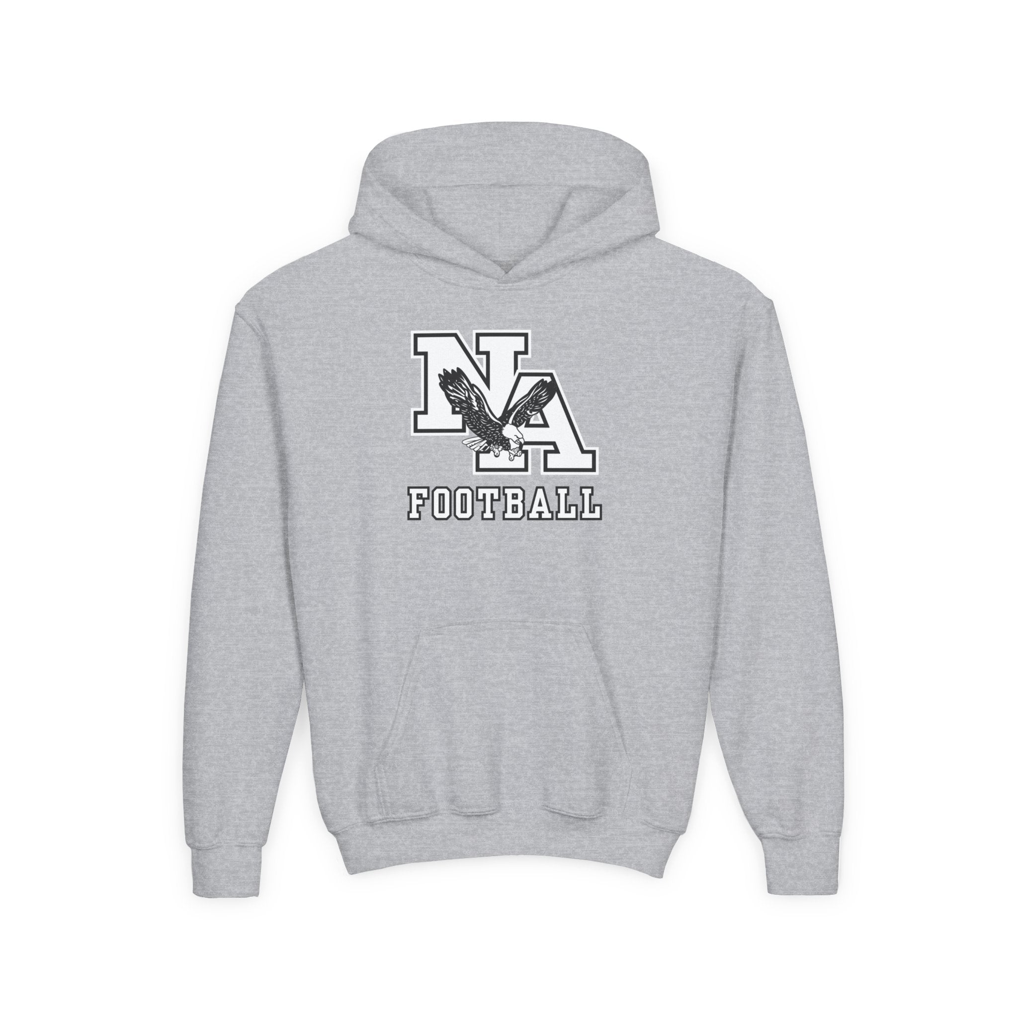 Youth Classic Logo White Football Graphic Hoodie