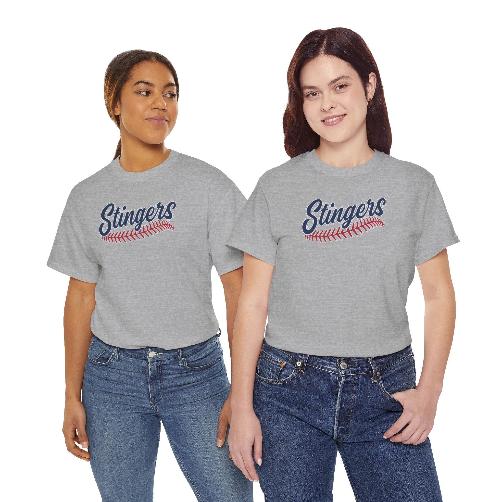 Adult Unisex Stingers Softball Stitches Graphic Short Sleeve Gildan Heavy Tee
