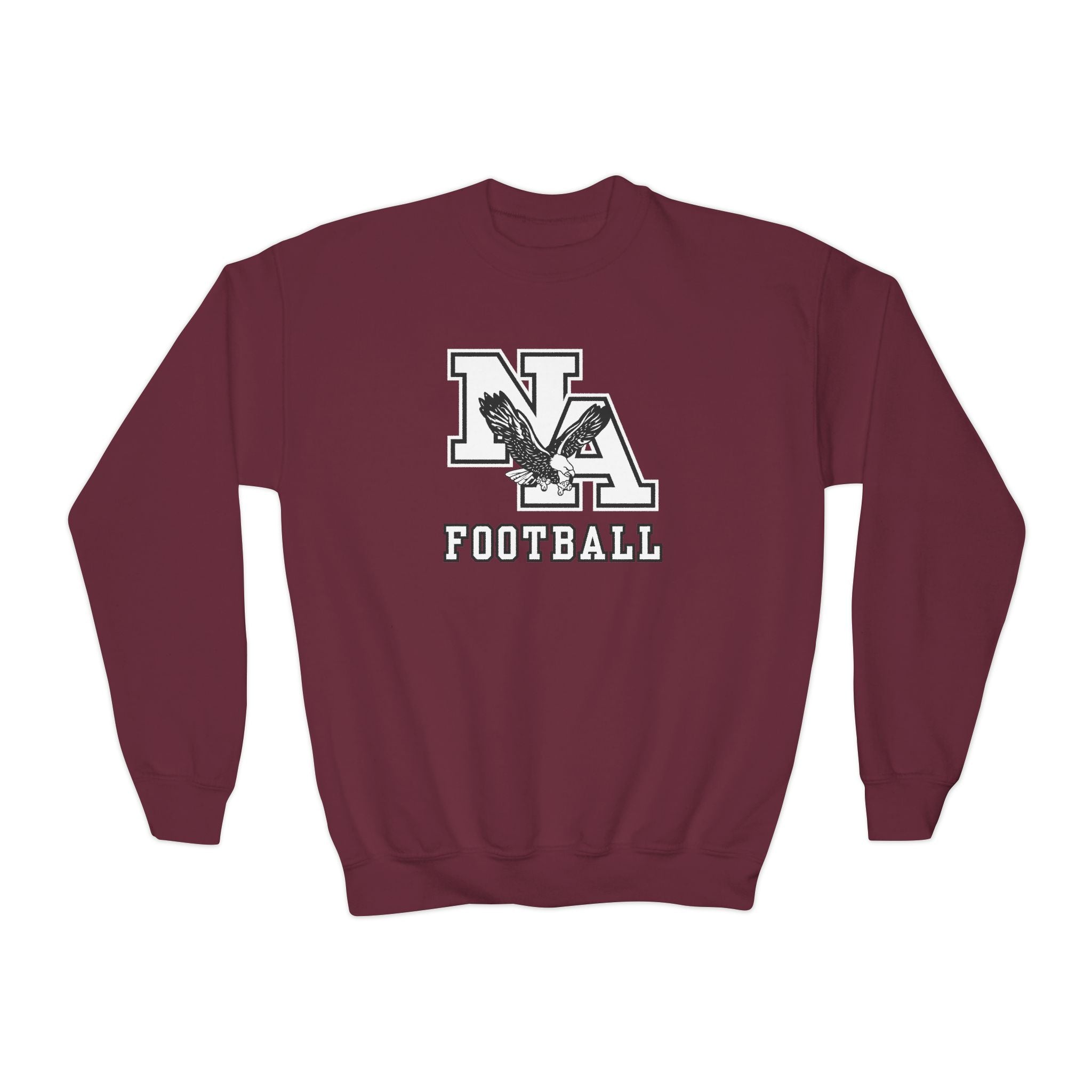 Youth Classic Logo White Football Graphic Sweatshirt