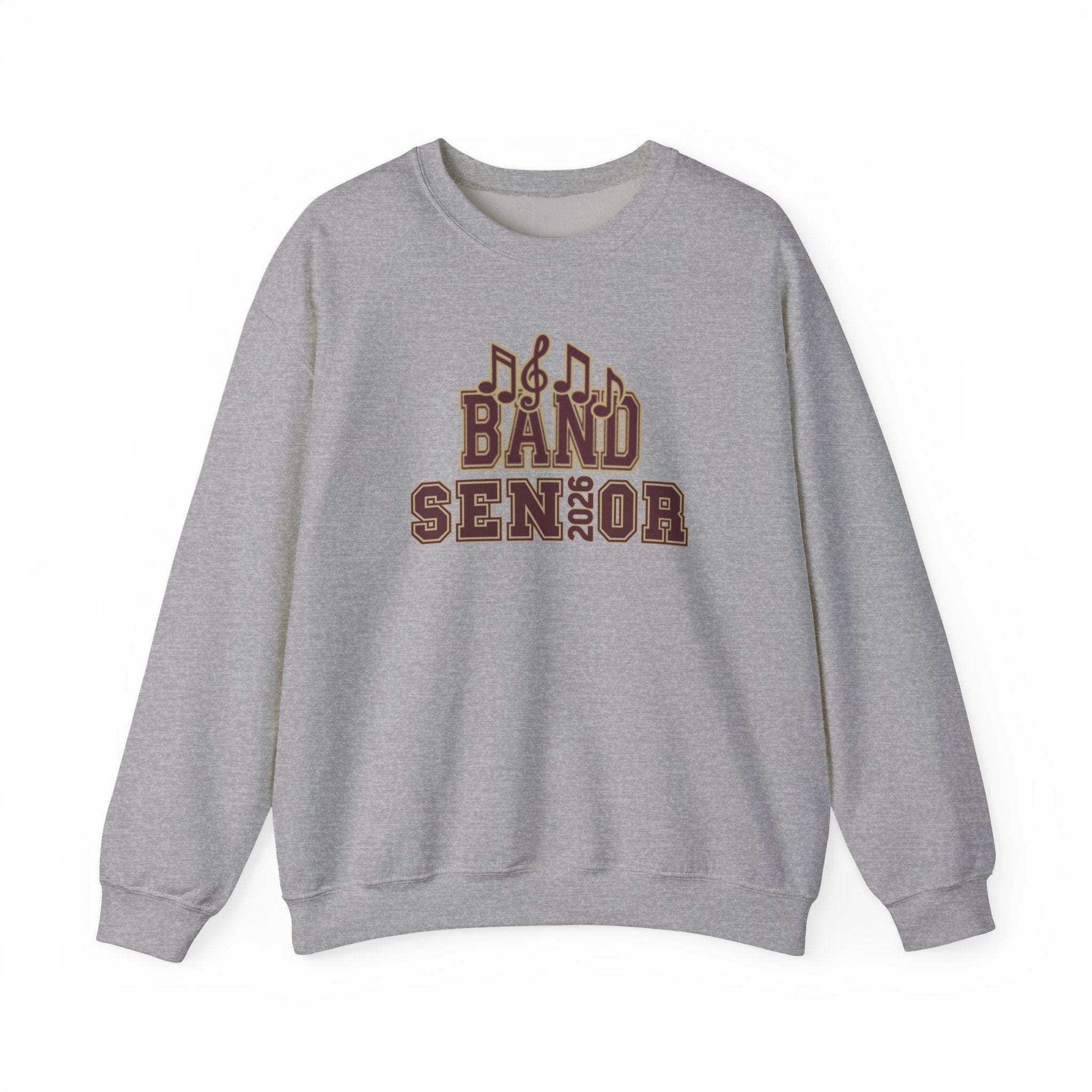 Adult Unisex Band Senior Musical Note Graphic Sweatshirt