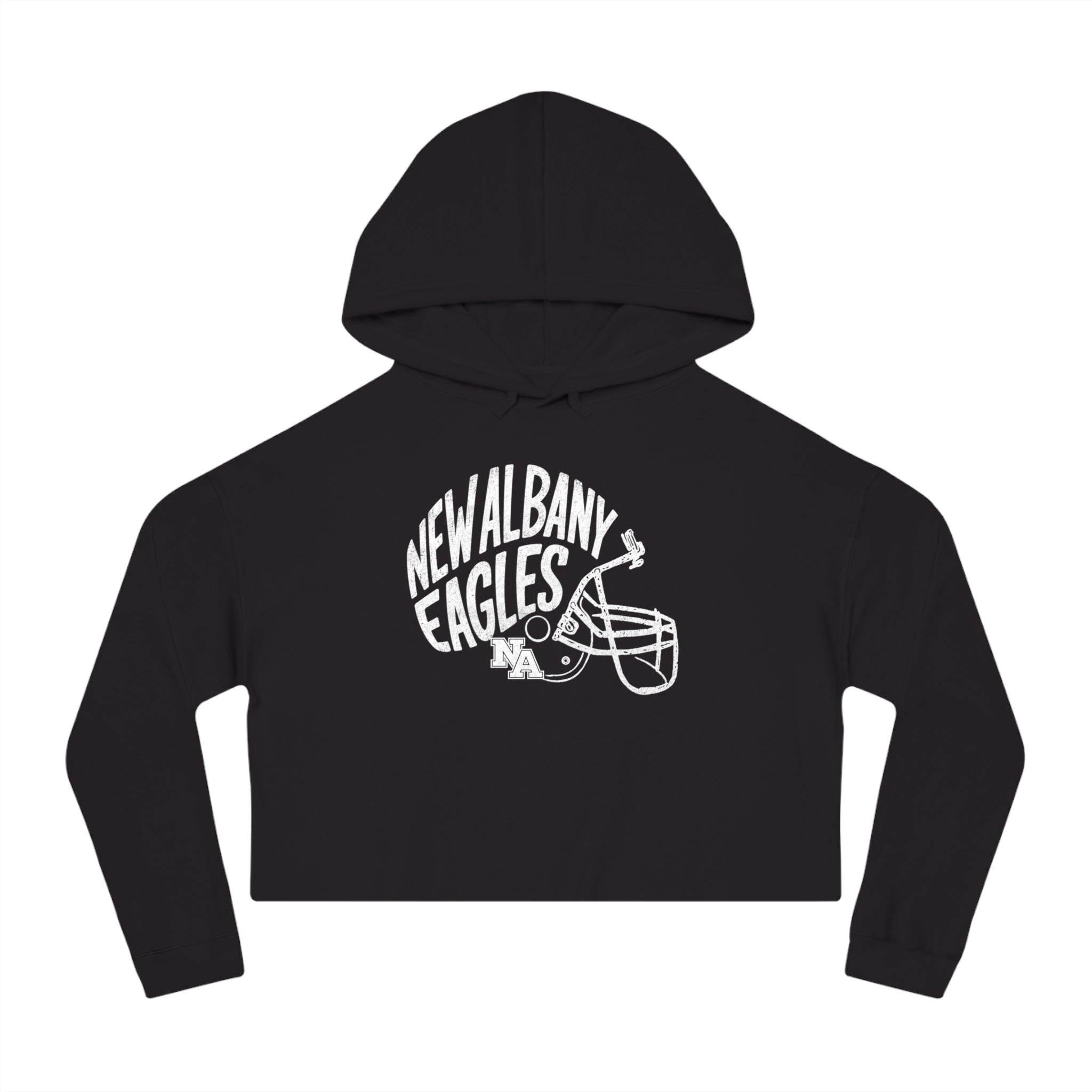 Women's New Albany Vintage Vibes Football Helmet Graphic Crop Hoodie