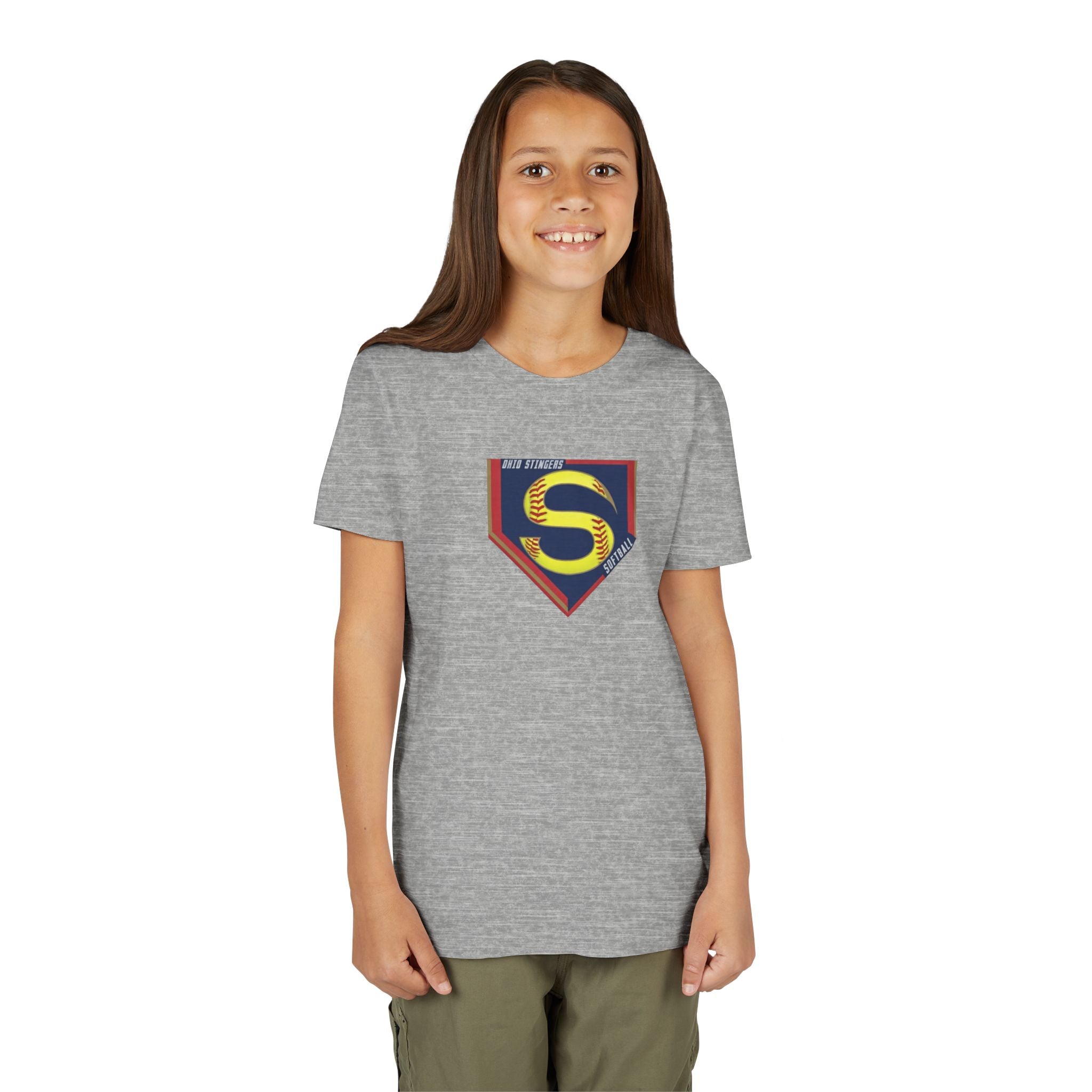 Youth Stingers Softball Logo Graphic Short Sleeve Bella + Canvas Soft Tee