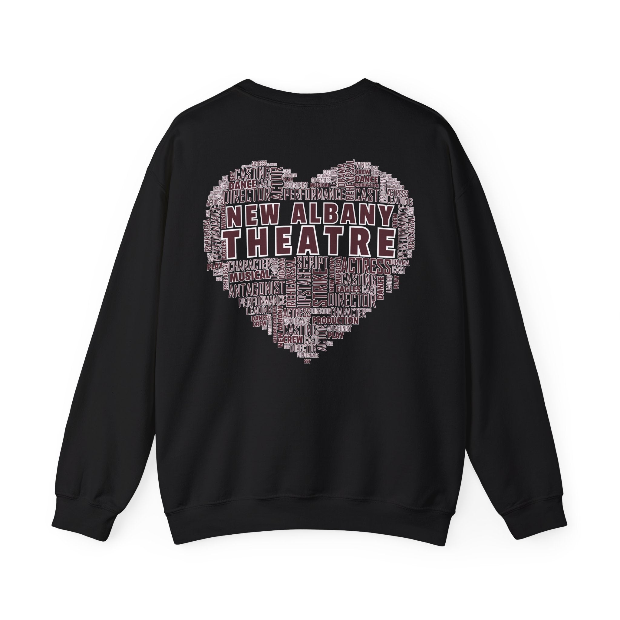 Adult Unisex New Albany Theatre Heart Graphic Sweatshirt