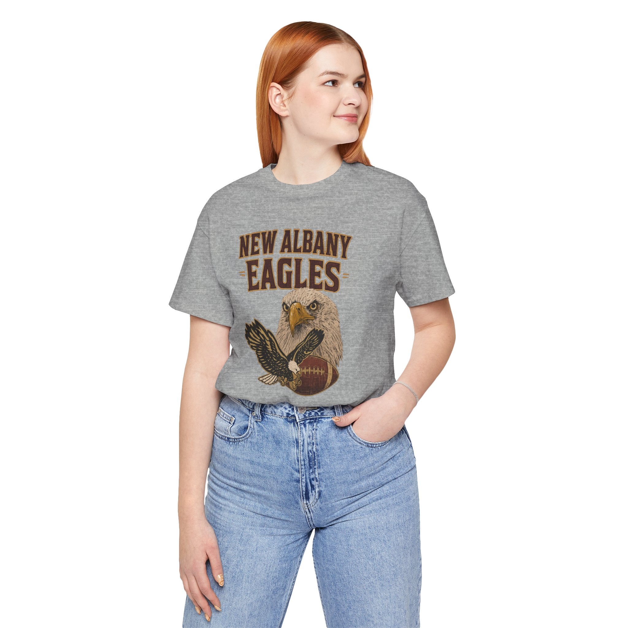Adult Unisex New Albany Gridiron Eagle Graphic Short Sleeve Soft Tee