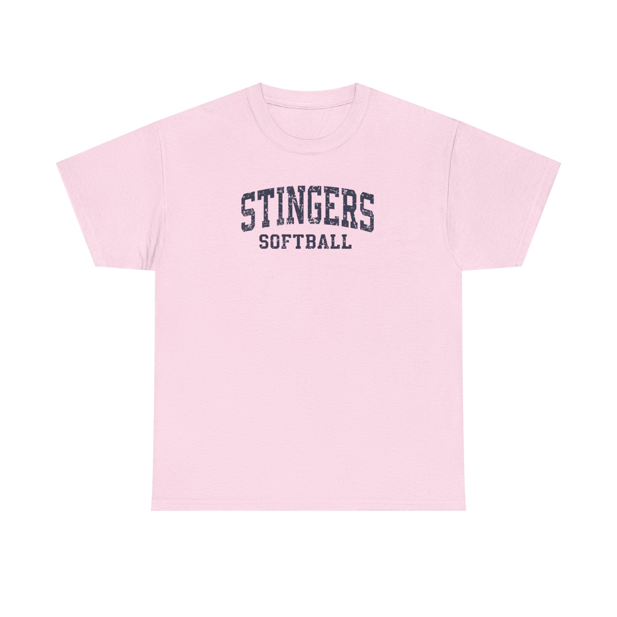 Adult Unisex Stingers Softball Vintage Distressed Graphic Short Sleeve Gildan Heavy Tee