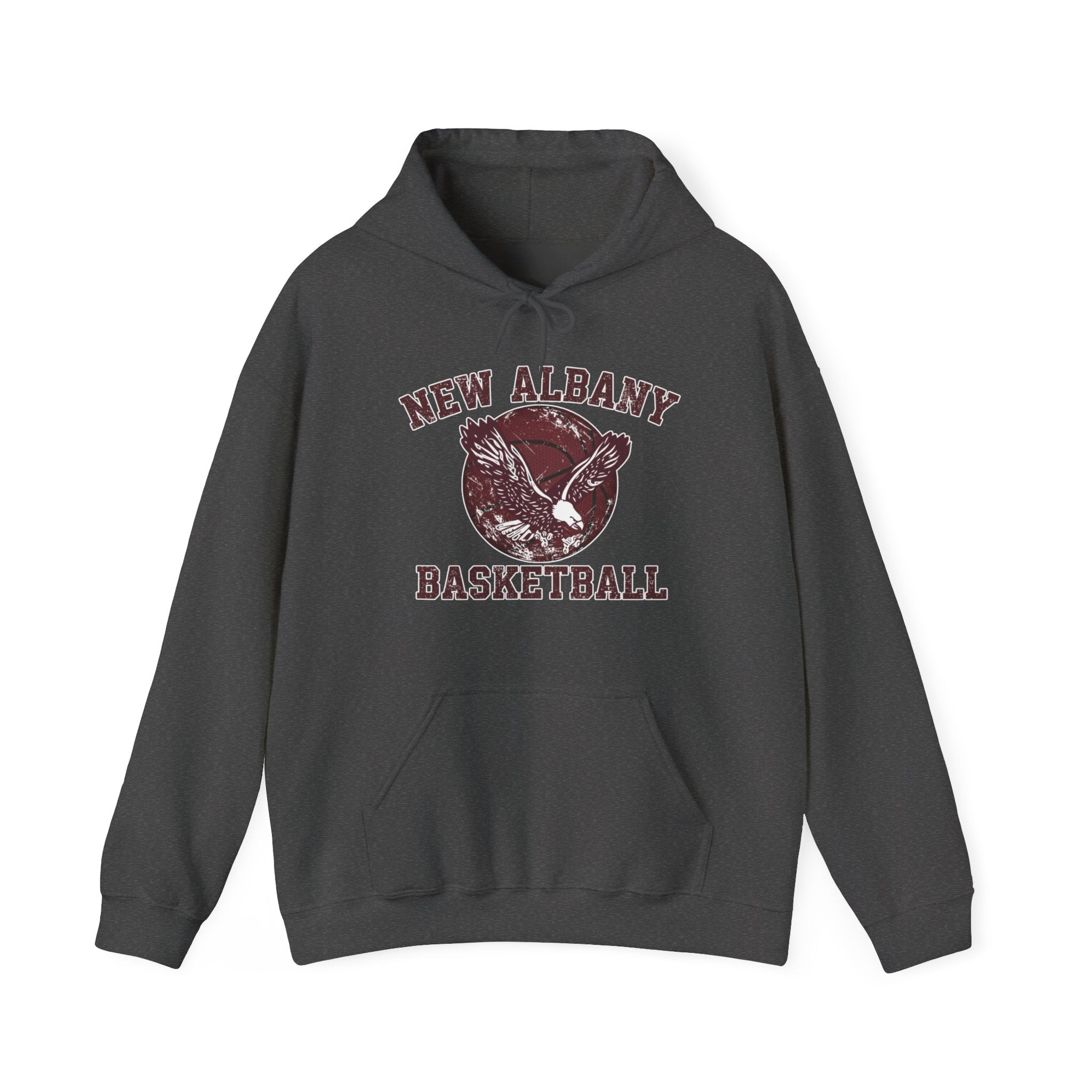 Adult Unisex New Albany Eagles Basketball Vintage Victory Graphic Hoodie
