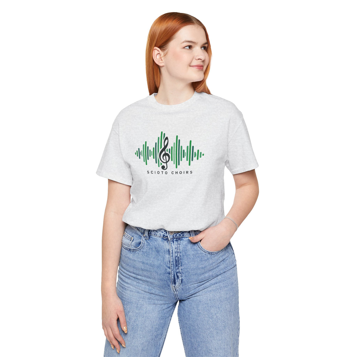 Adult Unisex Dublin Scioto Choirs Sound Wave Graphic Short Sleeve Soft Tee