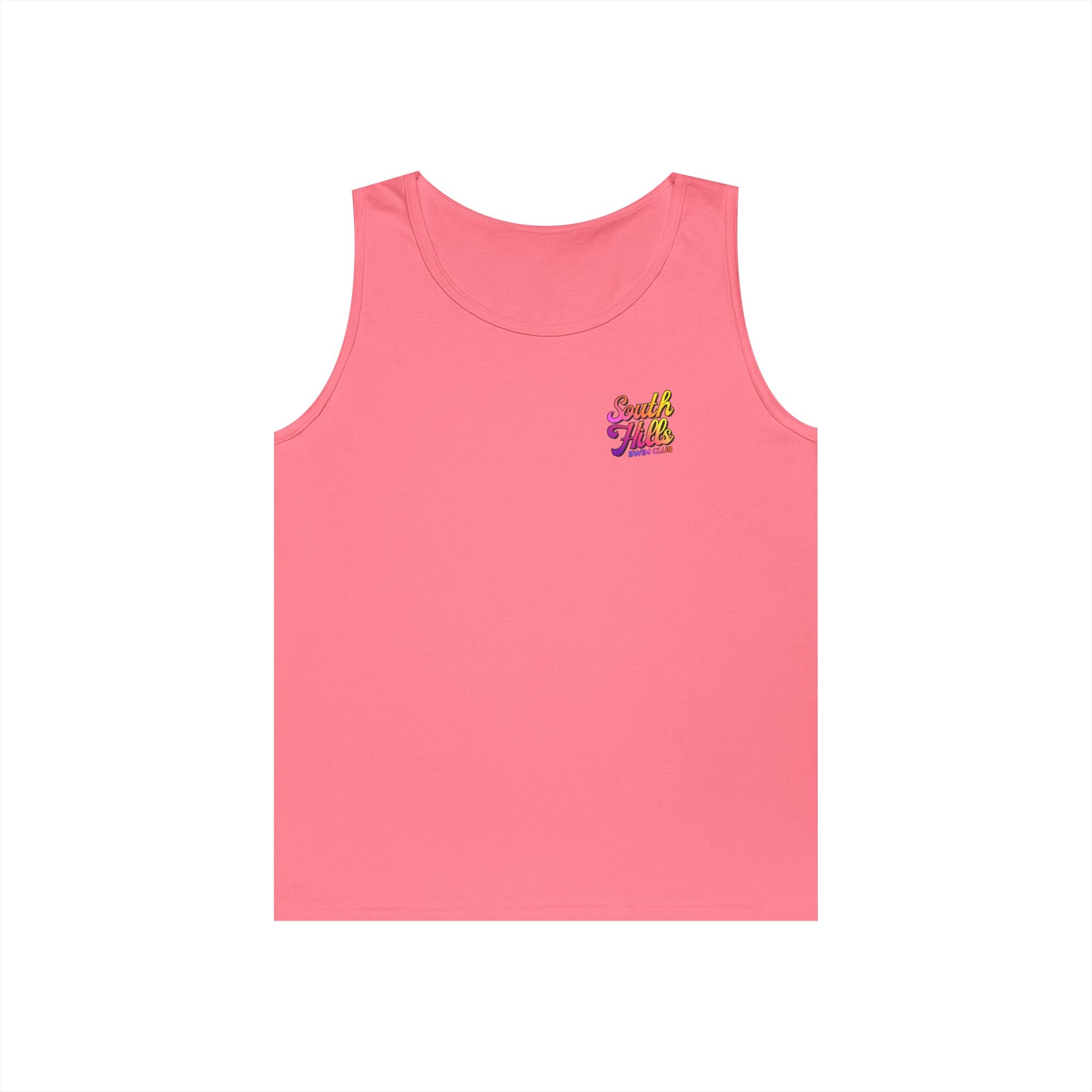 Adult Unisex South Hills Swim Club Sunset Script Graphic Tank