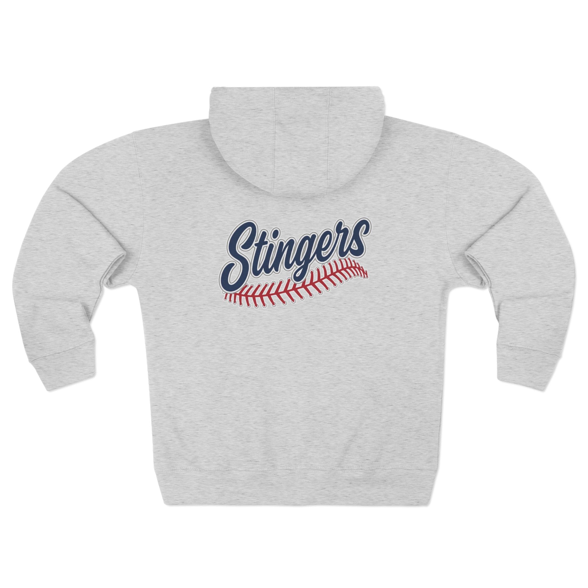 Adult Unisex Stingers Softball Graphic Full-Zip Hooded Sweatshirt Jacket