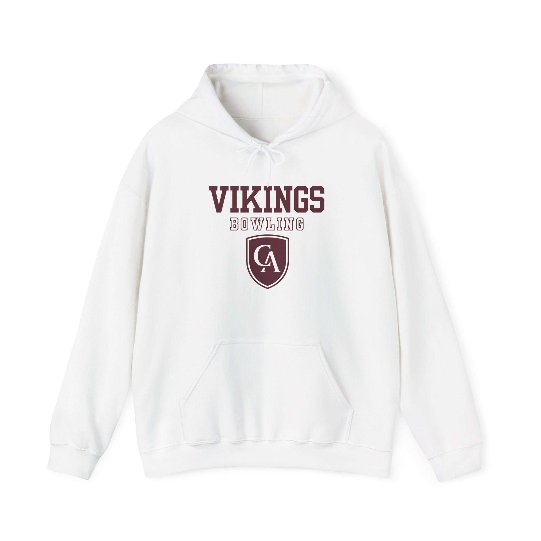 Adult Unisex Columbus Academy Vikings Bowling Graphic Gildan Heavy Blend Hoodie