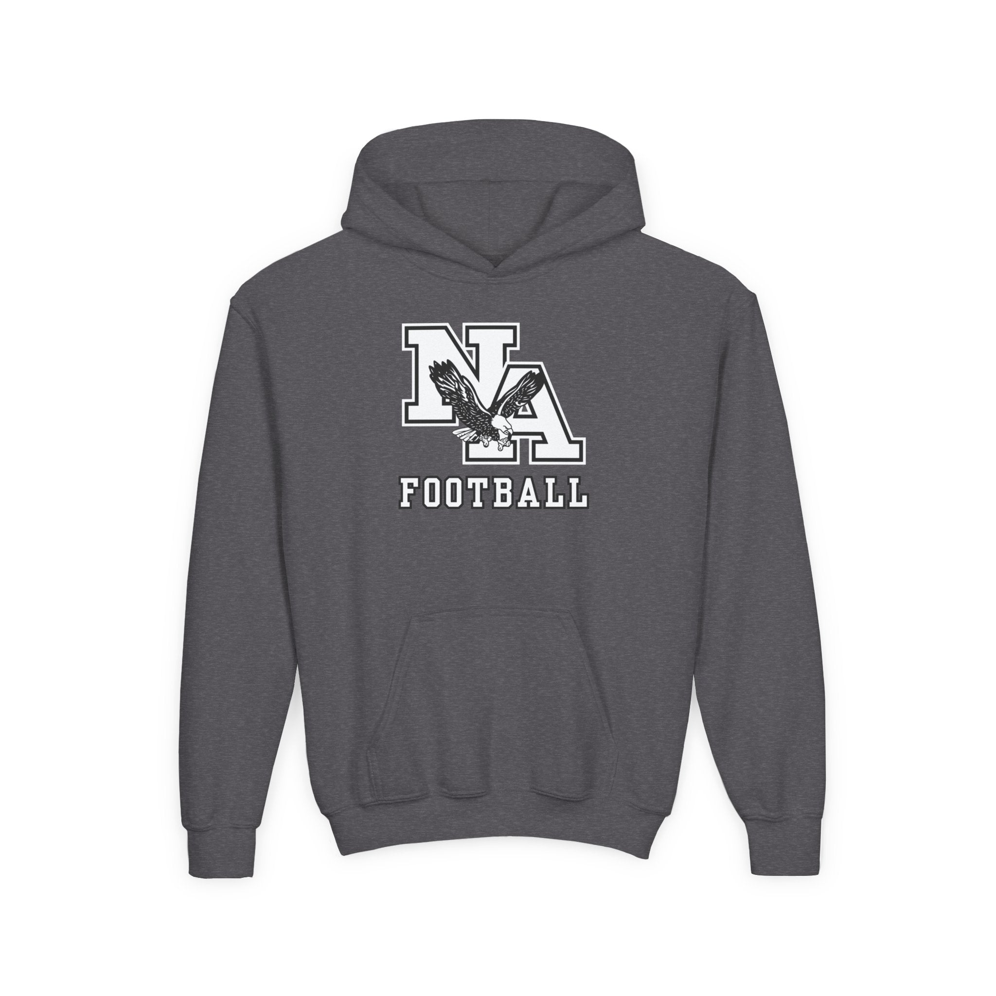Youth Classic Logo White Football Graphic Hoodie