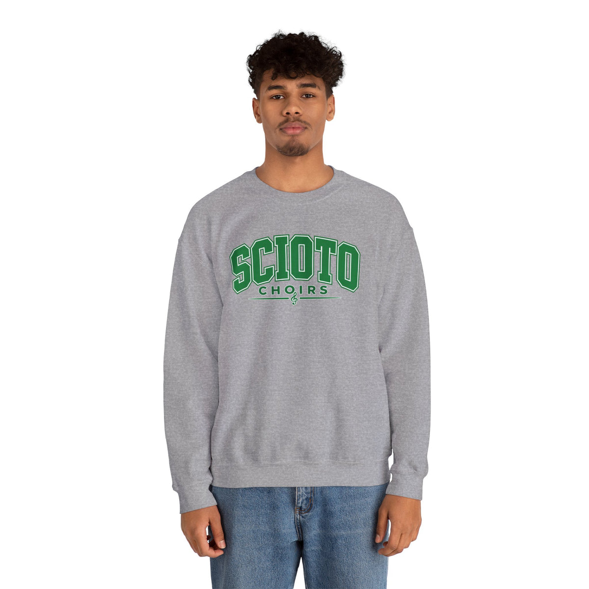 Adult Unisex Dublin Scioto Choirs Varsity Block Letter Graphic Sweatshirt