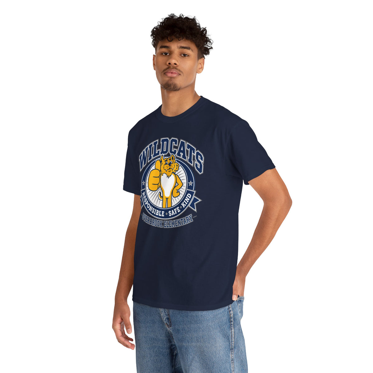 Adult Unisex Overbrook Elementary Wildcat Way Graphic Gildan Classic Tee