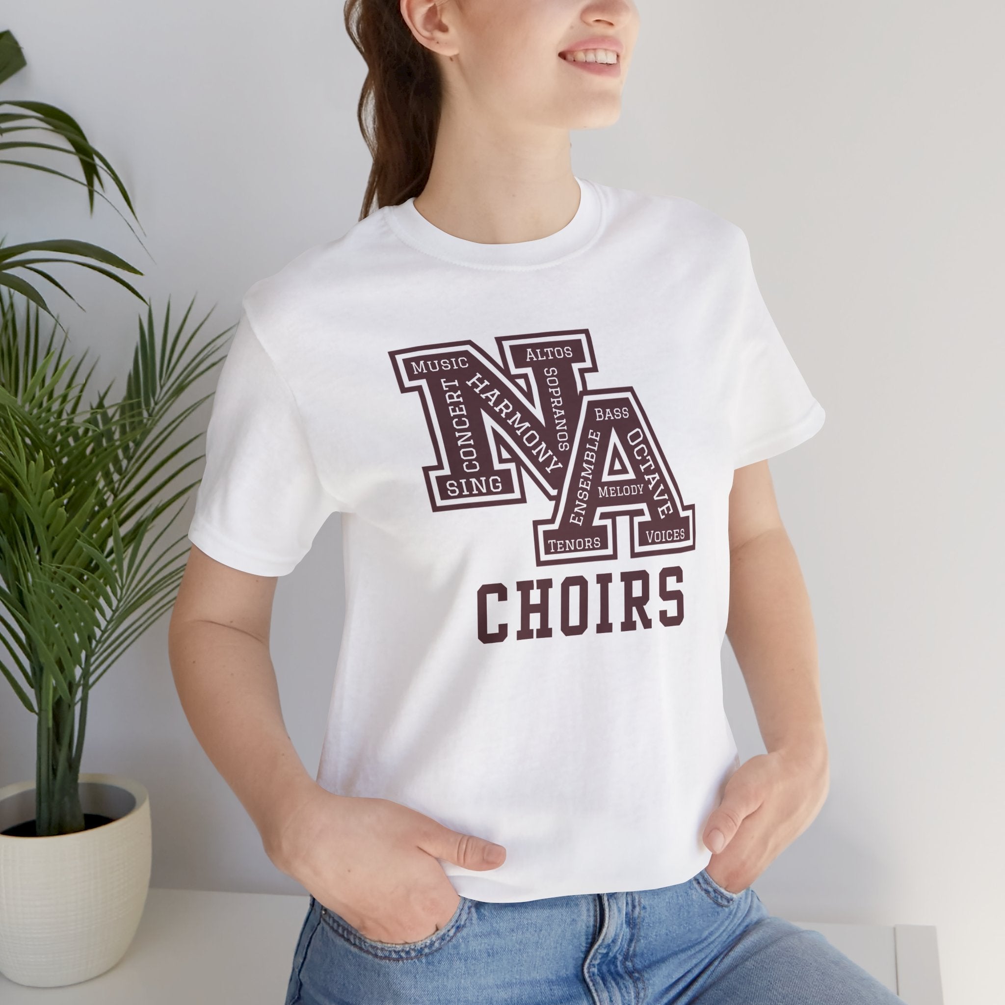 Adult Unisex Choirs Words NA Logo Graphic Short Sleeve Soft Tee