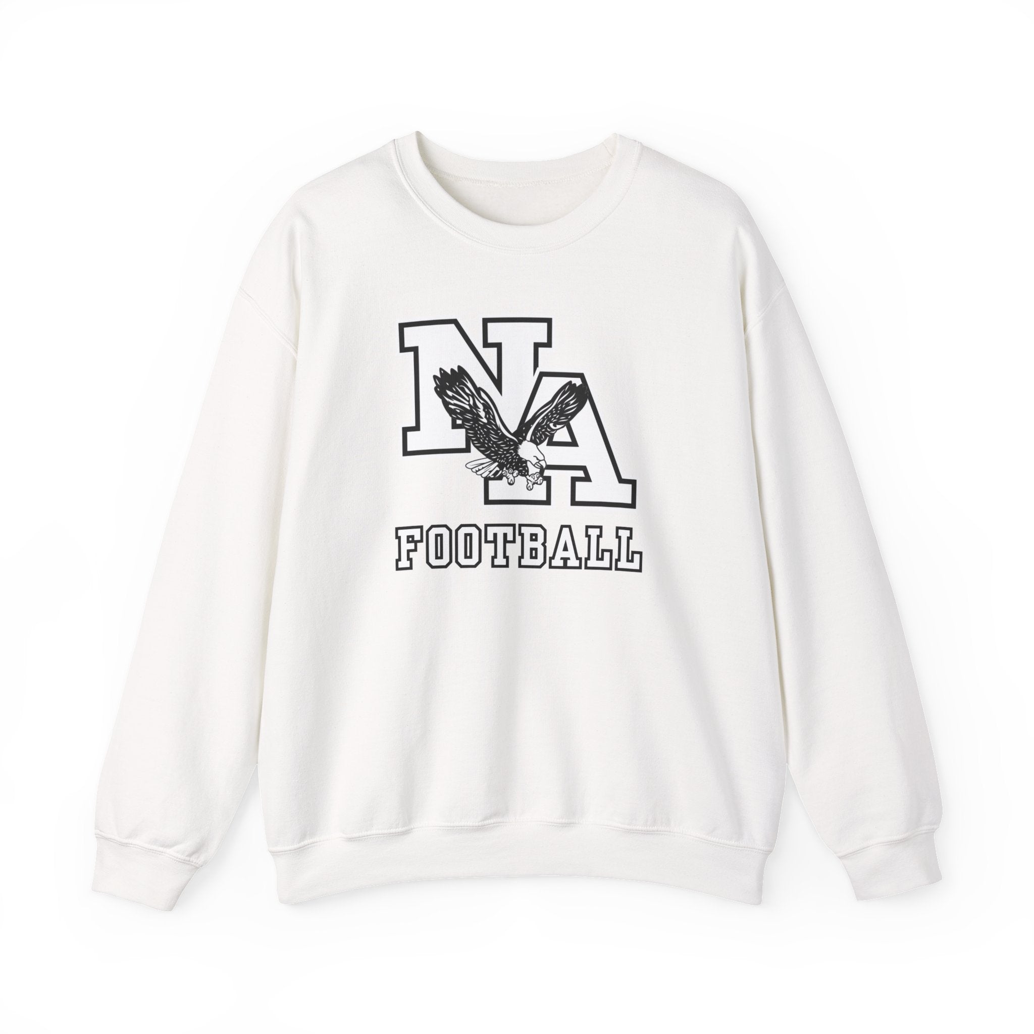 Adult Unisex Classic Logo White Football Graphic Sweatshirt