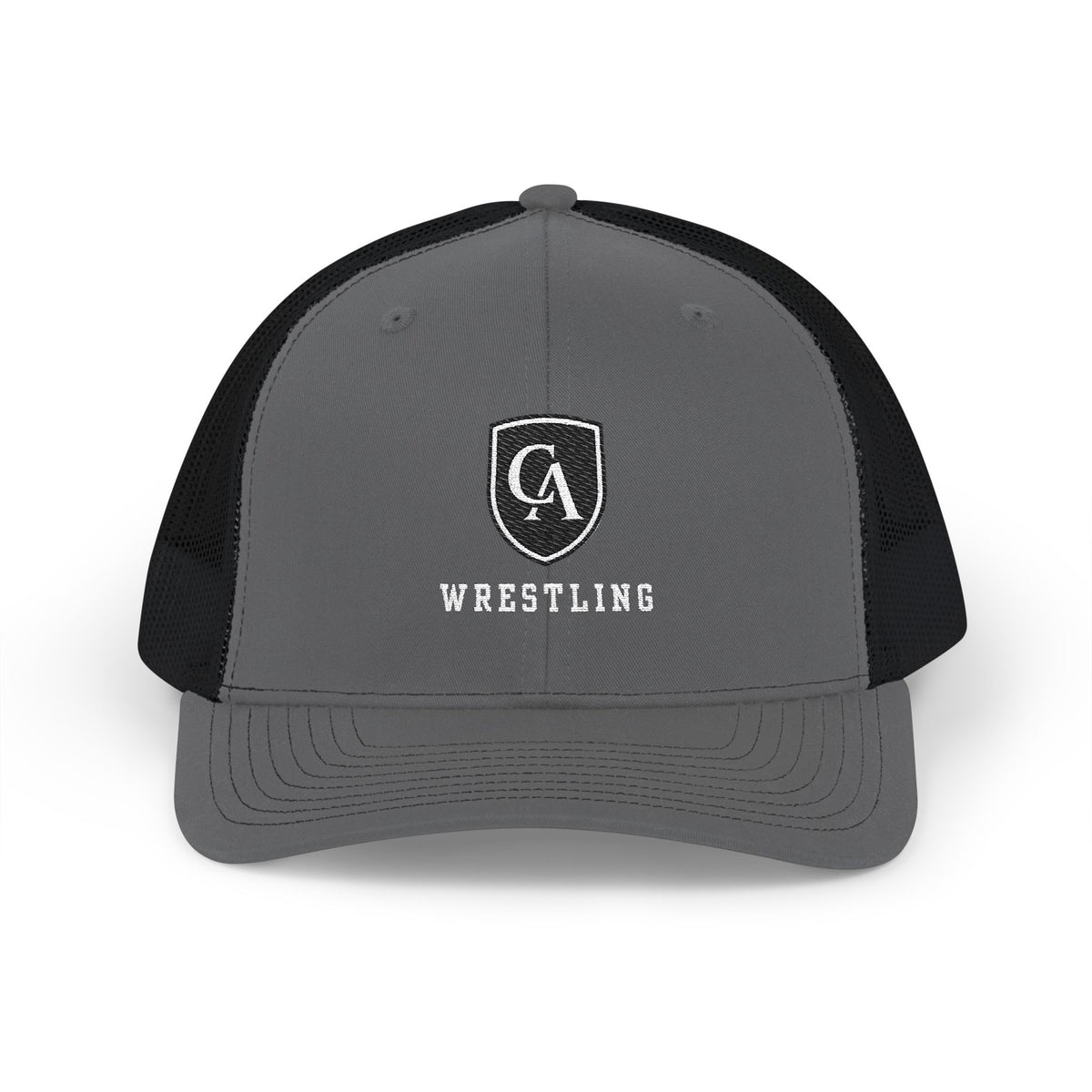 Adult Unisex Embroidered Columbus Academy Wrestling Black Logo Richardson 112 Snapback Trucker Hat