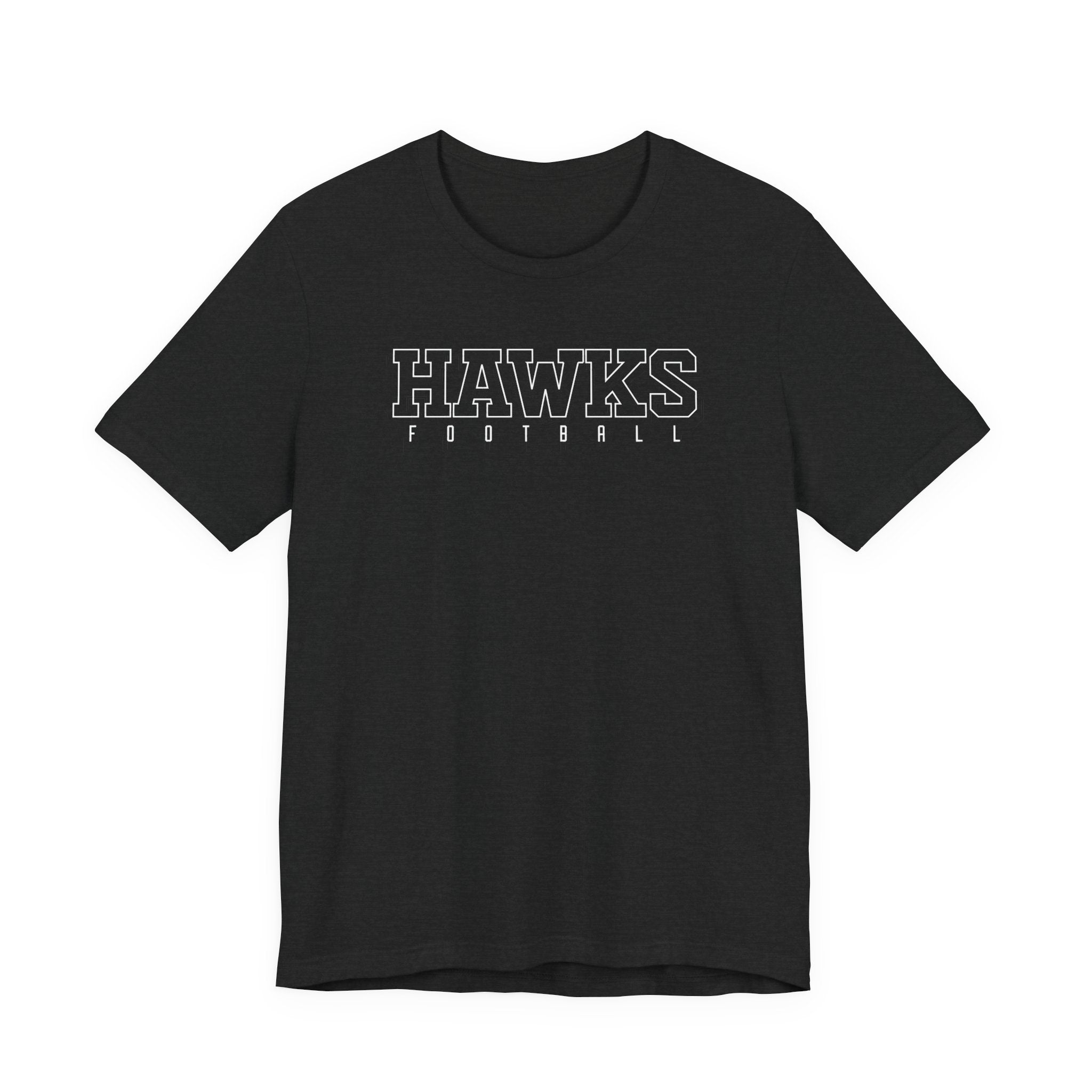 Adult Unisex Westerville Central Block Hawks Football Graphic Short Sleeve Soft Tee