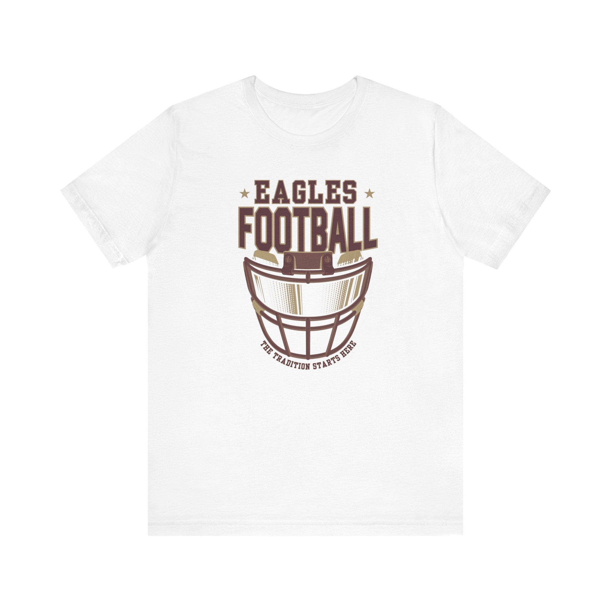 Adult Unisex Eagles Maroon Hype Helmet Graphic Short Sleeve Soft Tee