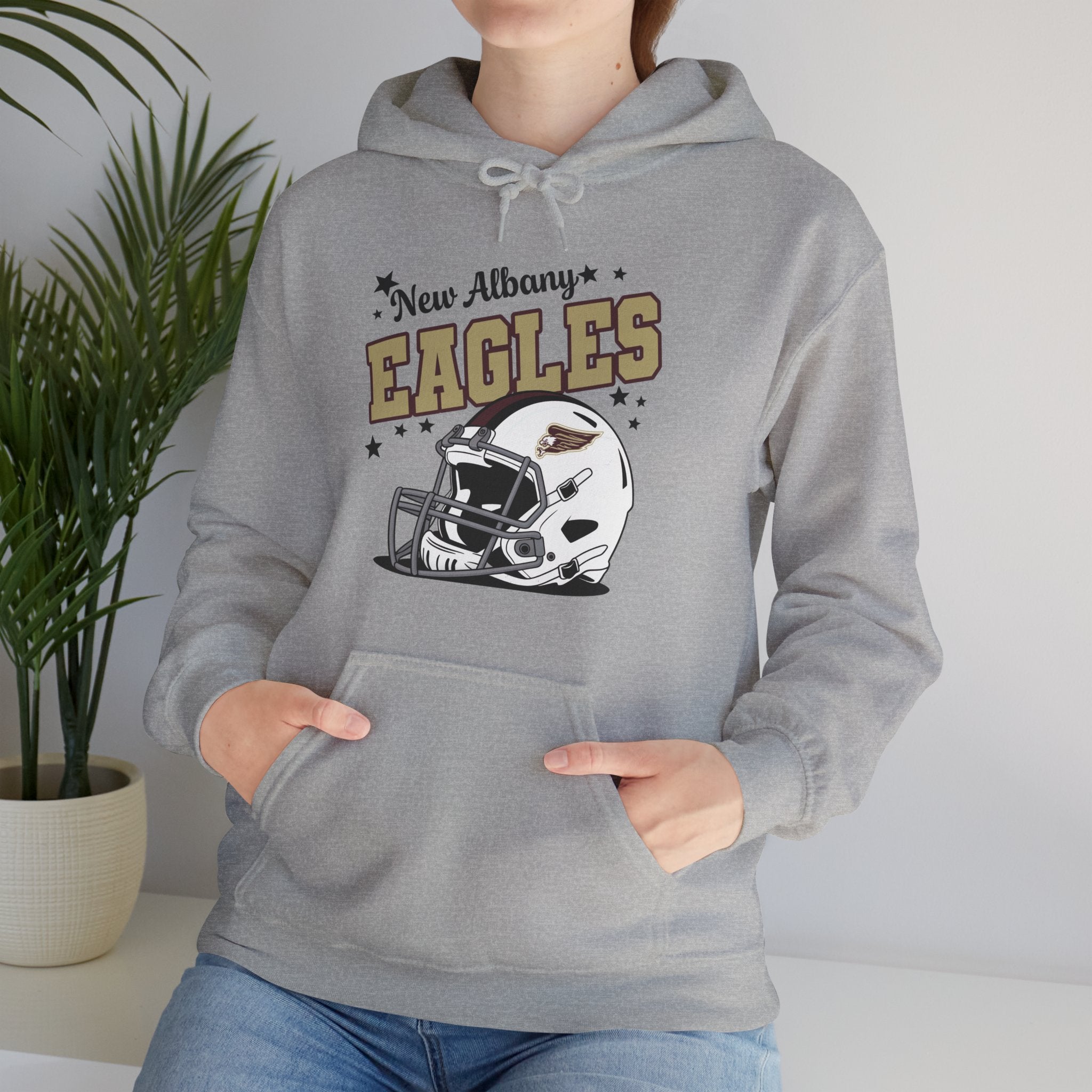 Adult Unisex New Albany Eagles Football Pride Graphic Hoodie