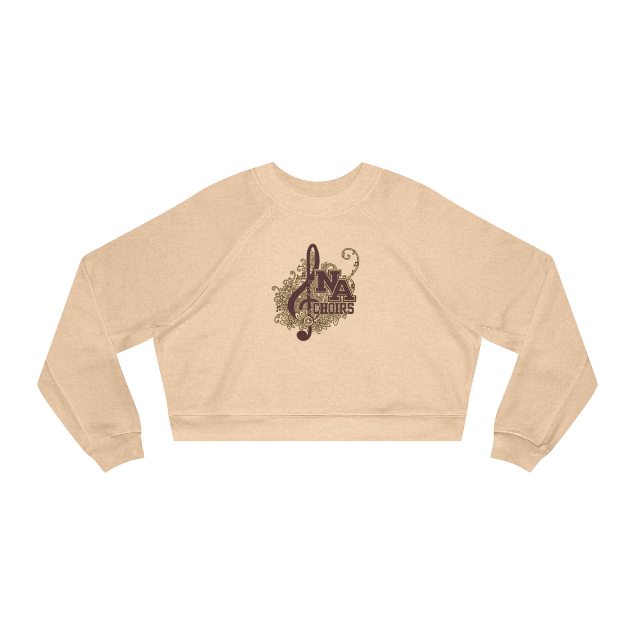 Women's Floral Medley Choirs Graphic Cropped Fleece Sweatshirt