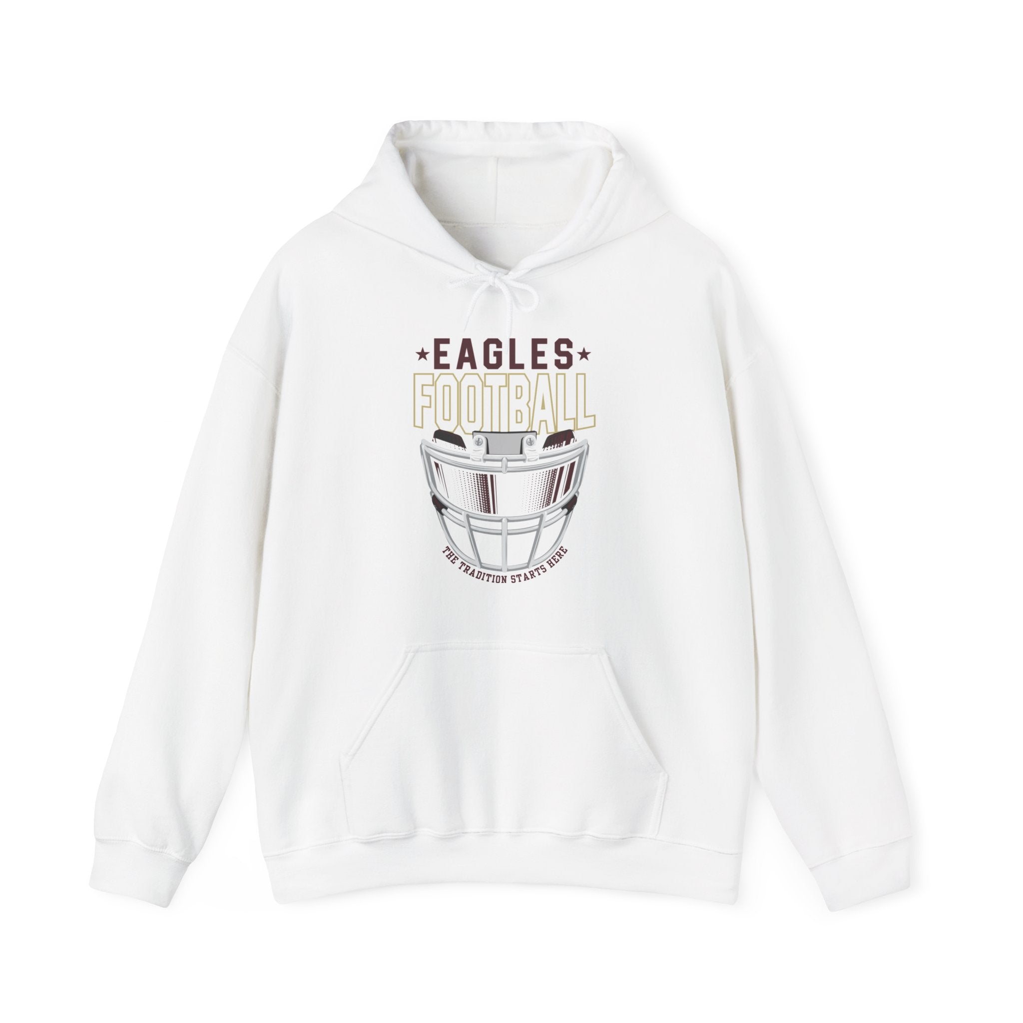 Adult Unisex Eagles White Hype Helmet Graphic Hoodie