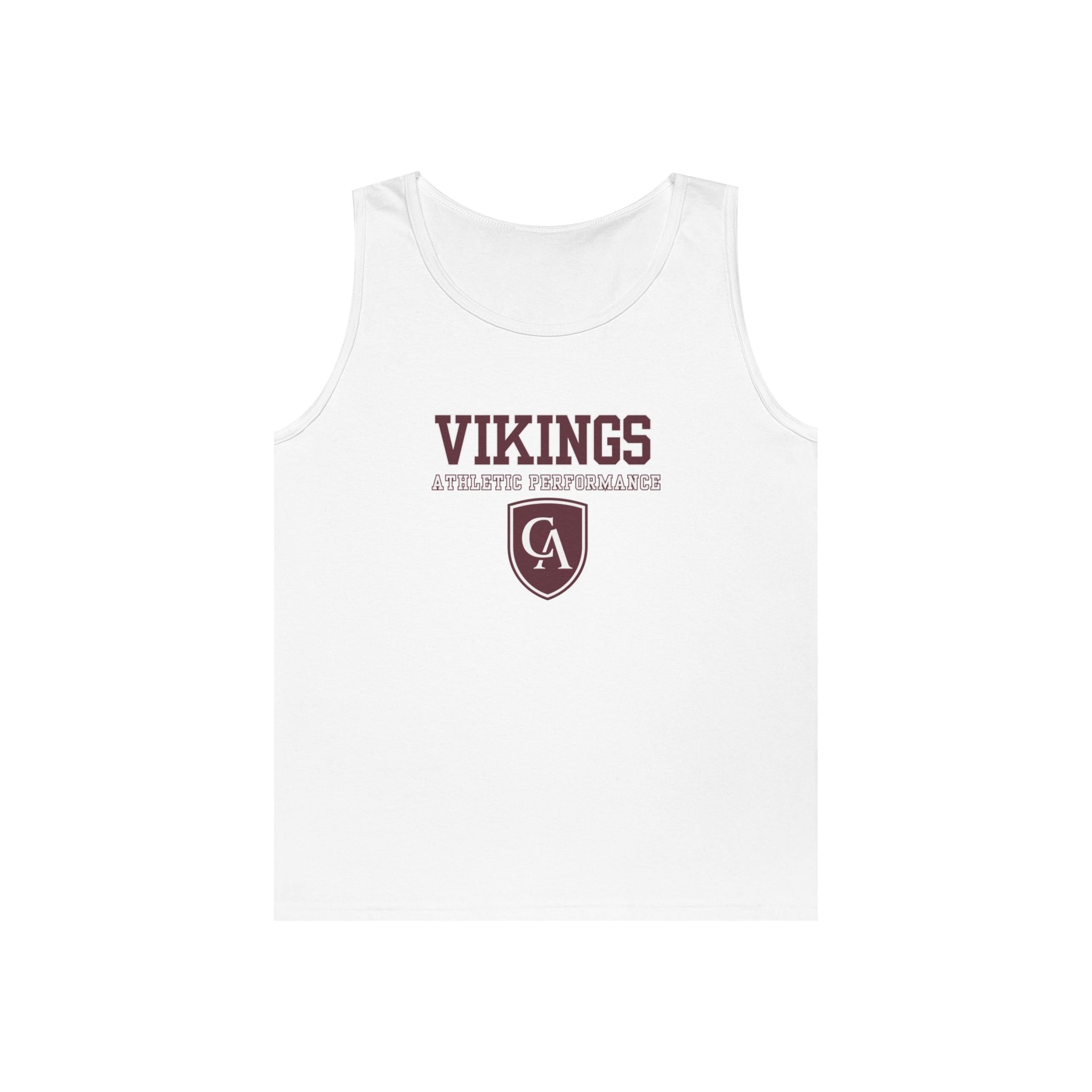 Adult Unisex Columbus Academy Vikings Athletic Performance Graphic Gildan Heavy Blend Cotton Tank