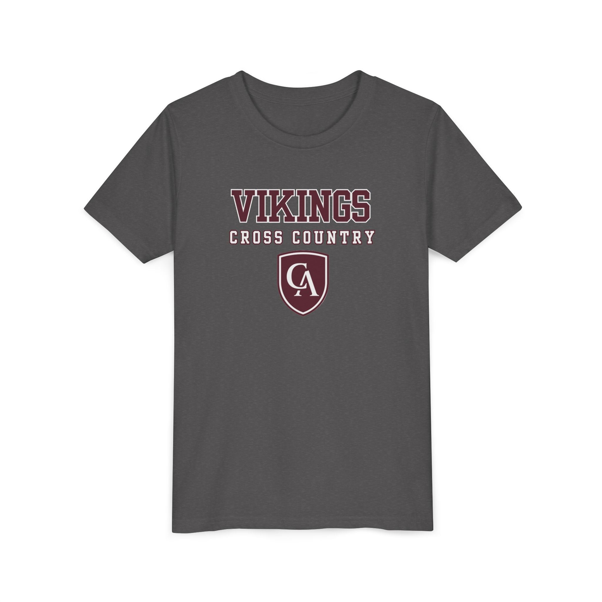 Youth Columbus Academy Vikings Cross Country Graphic Short Sleeve Bella + Canvas Soft Tee