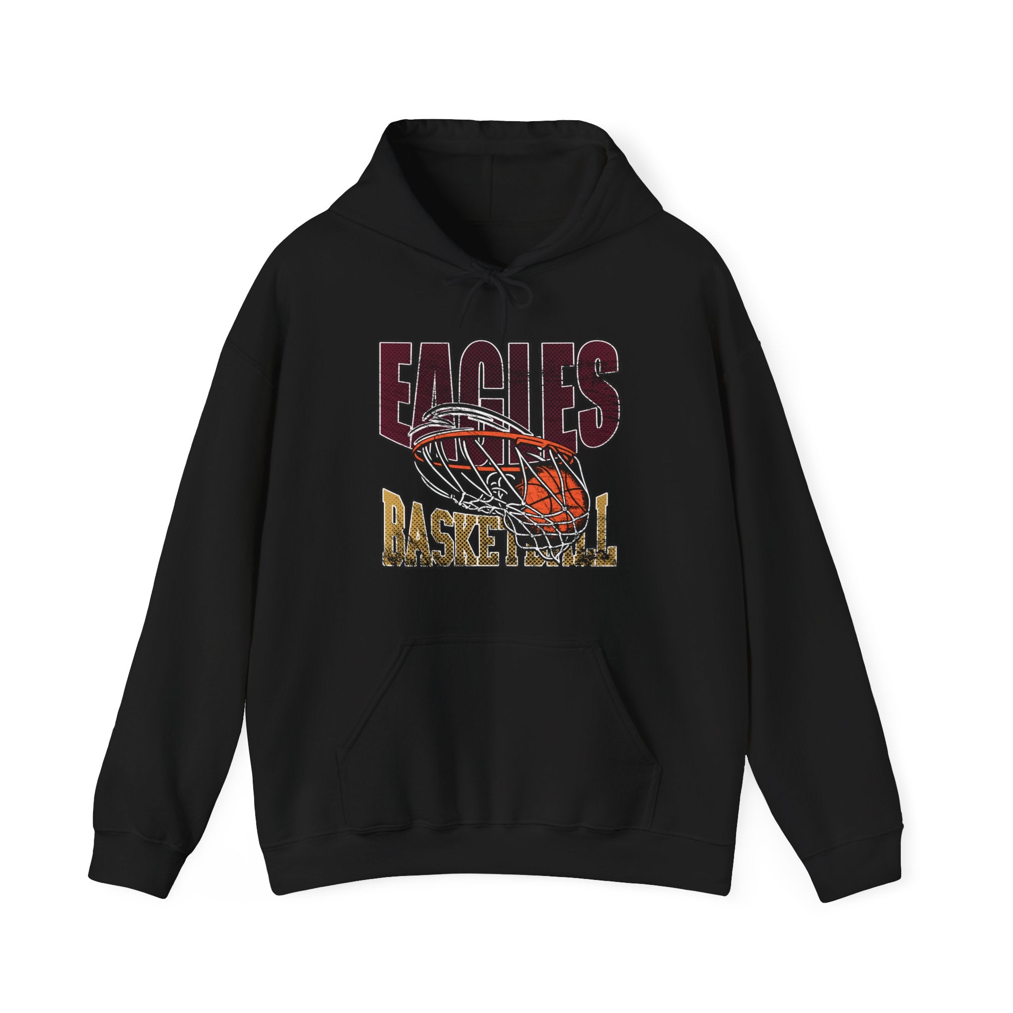 Adult Unisex Eagles Swish Distressed Basketball Graphic Hoodie