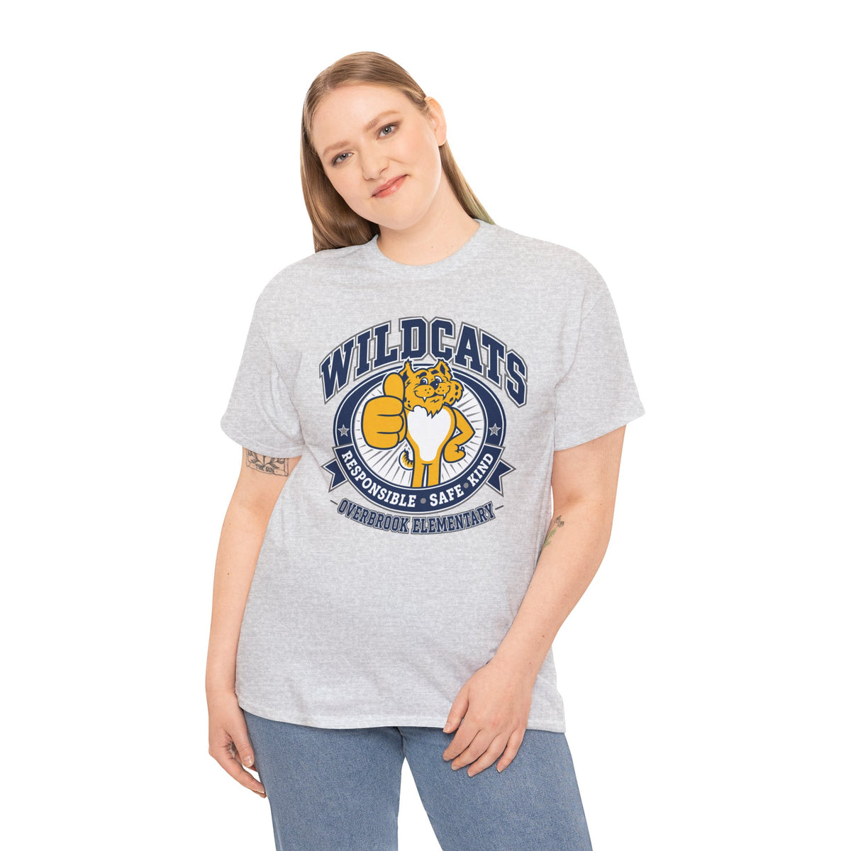 Adult Unisex Overbrook Elementary Wildcat Way Graphic Gildan Classic Tee