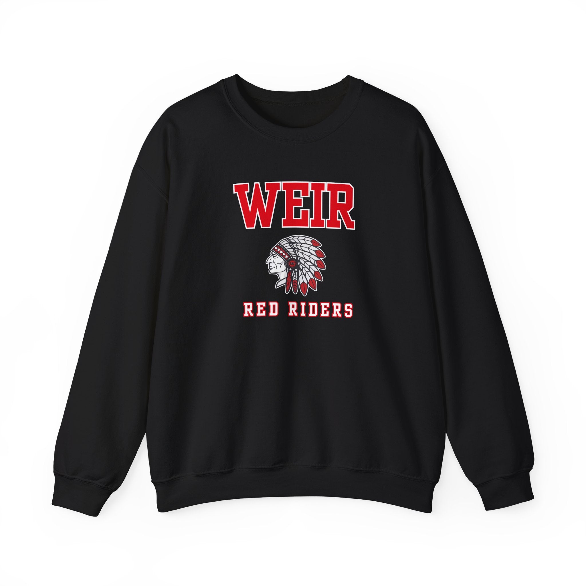 Adult Unisex Weir Red Riders Classic Mascot Graphic Sweatshirt