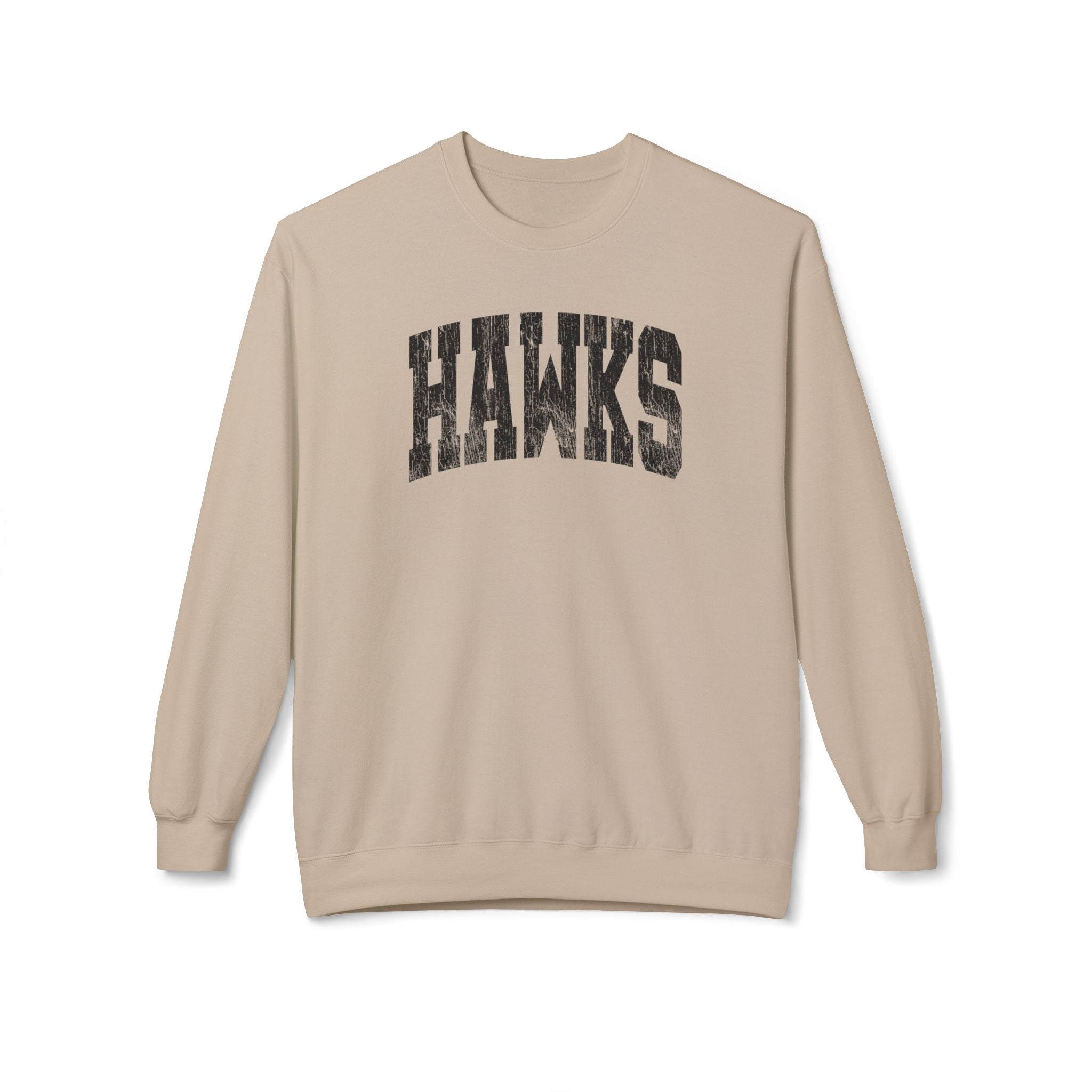 Adult Unisex Westerville Central Distressed Oversized Hawks Graphic Soft Style Sweatshirt