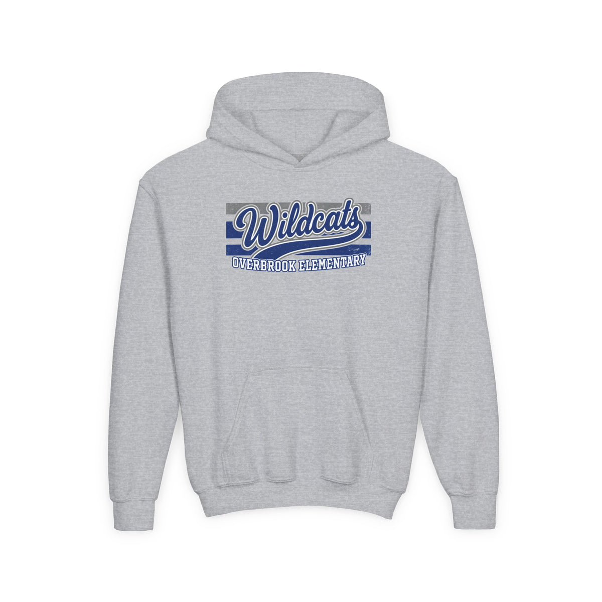 Youth Overbrook Elementary Wildcats Vintage Distressed Spirit Graphic Hoodie