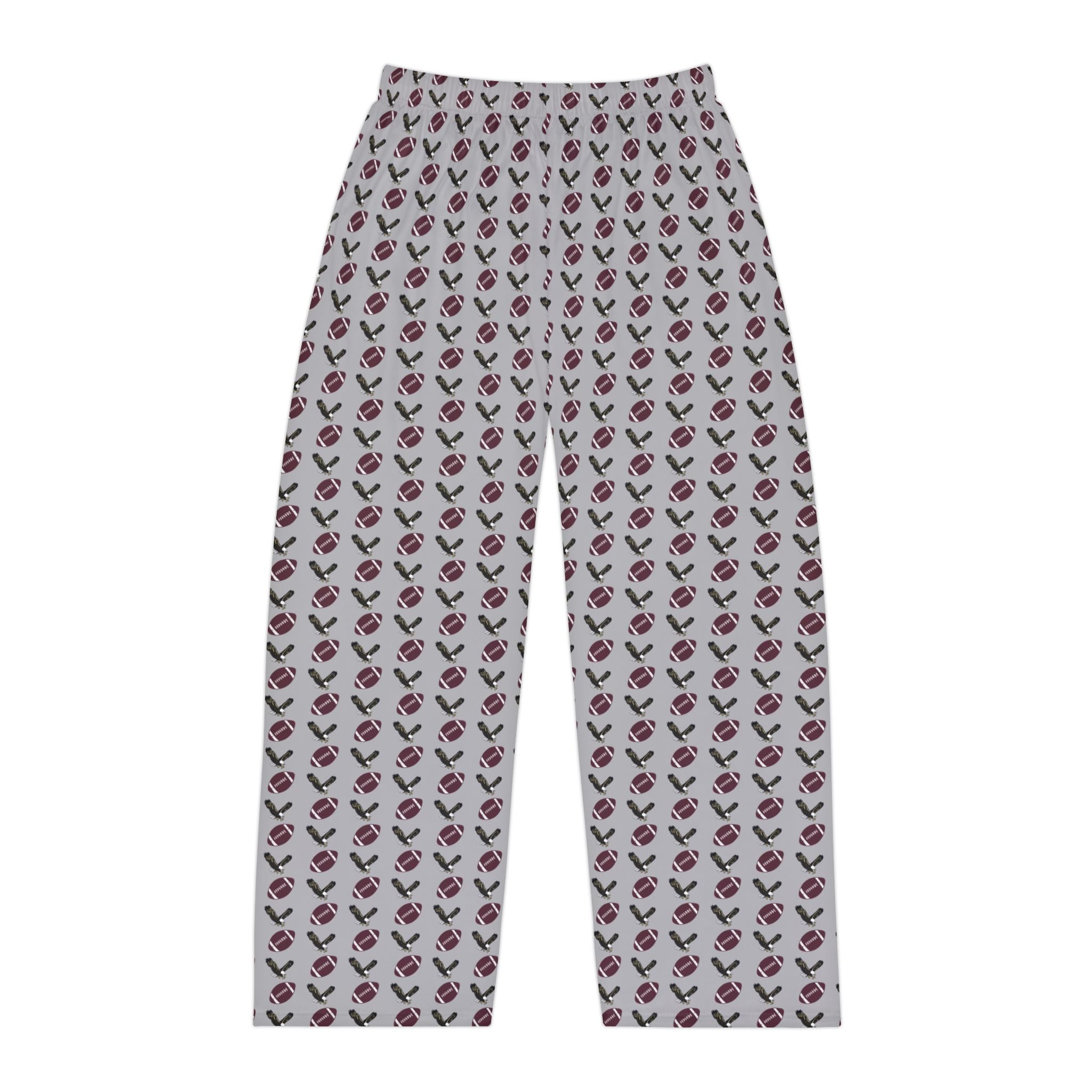 Adult Unisex Grey Pajama Pants with Allover New Albany Football Eagle Print