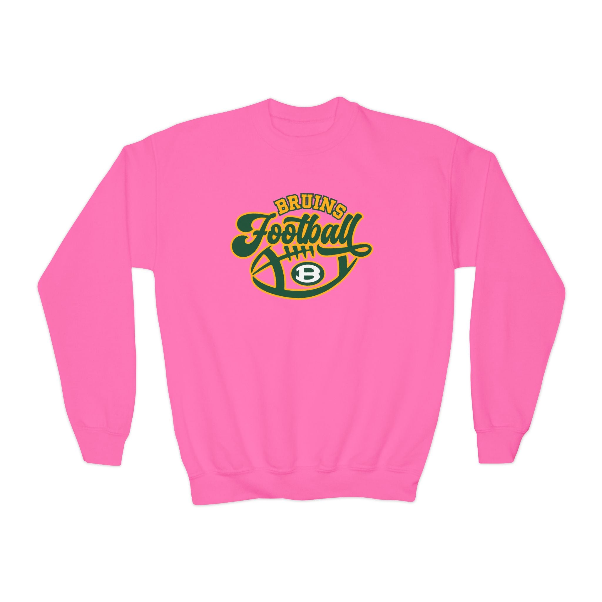 Youth Bruin Script Football Graphic Sweatshirt