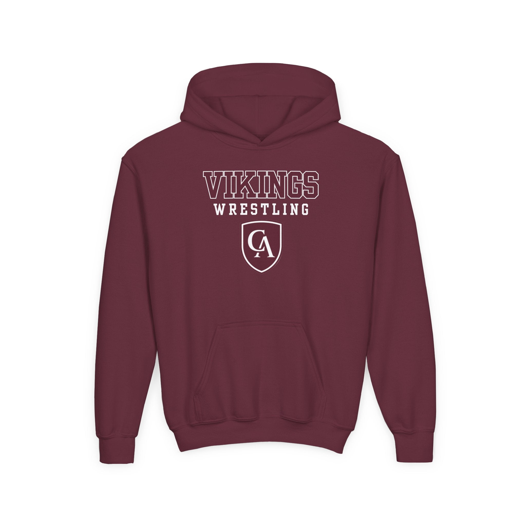 Youth Columbus Academy Vikings Wrestling Graphic Gildan Heavy Blend Hoodie