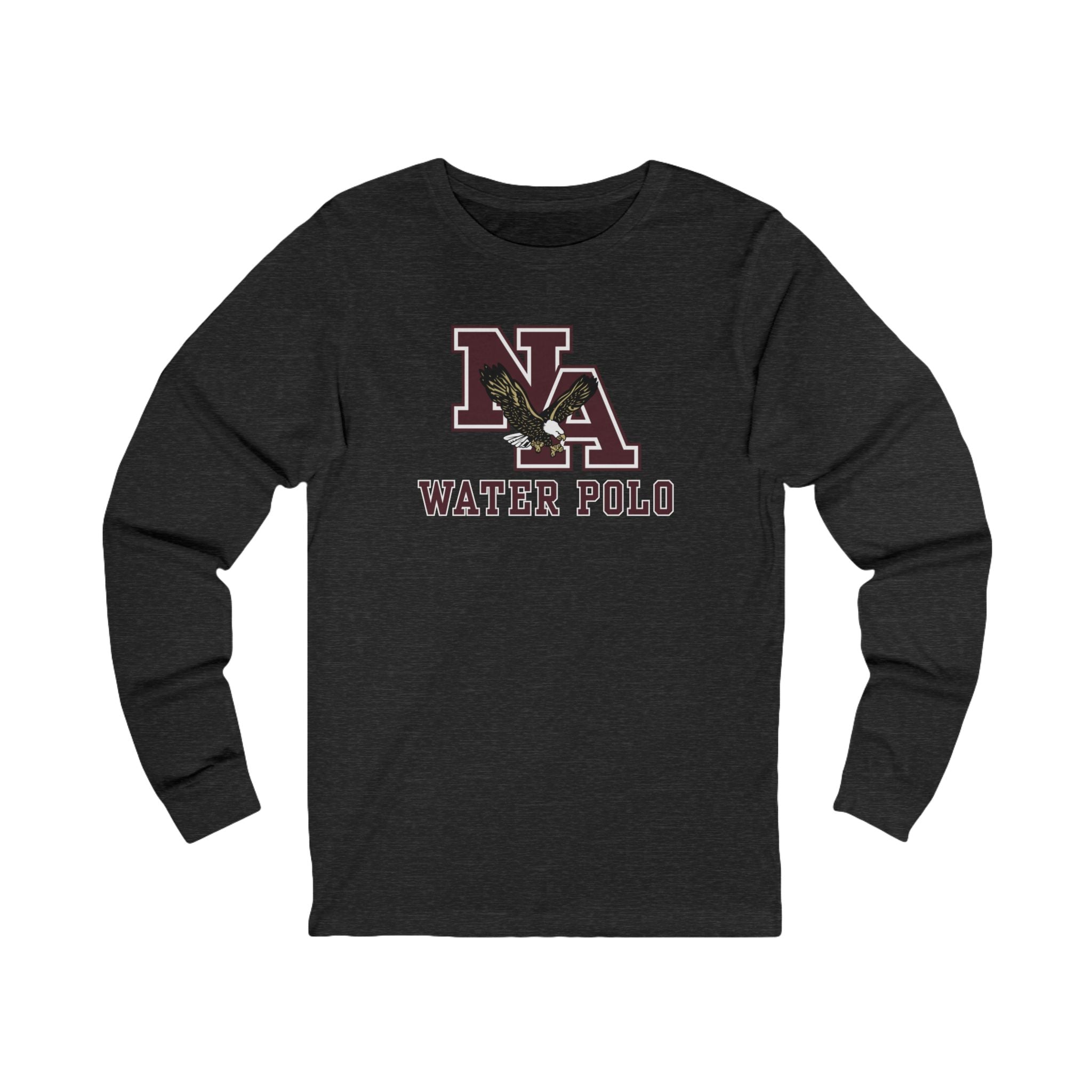 Adult Unisex New Albany Water Polo Classic Maroon Logo Graphic Long Sleeve Soft Tee