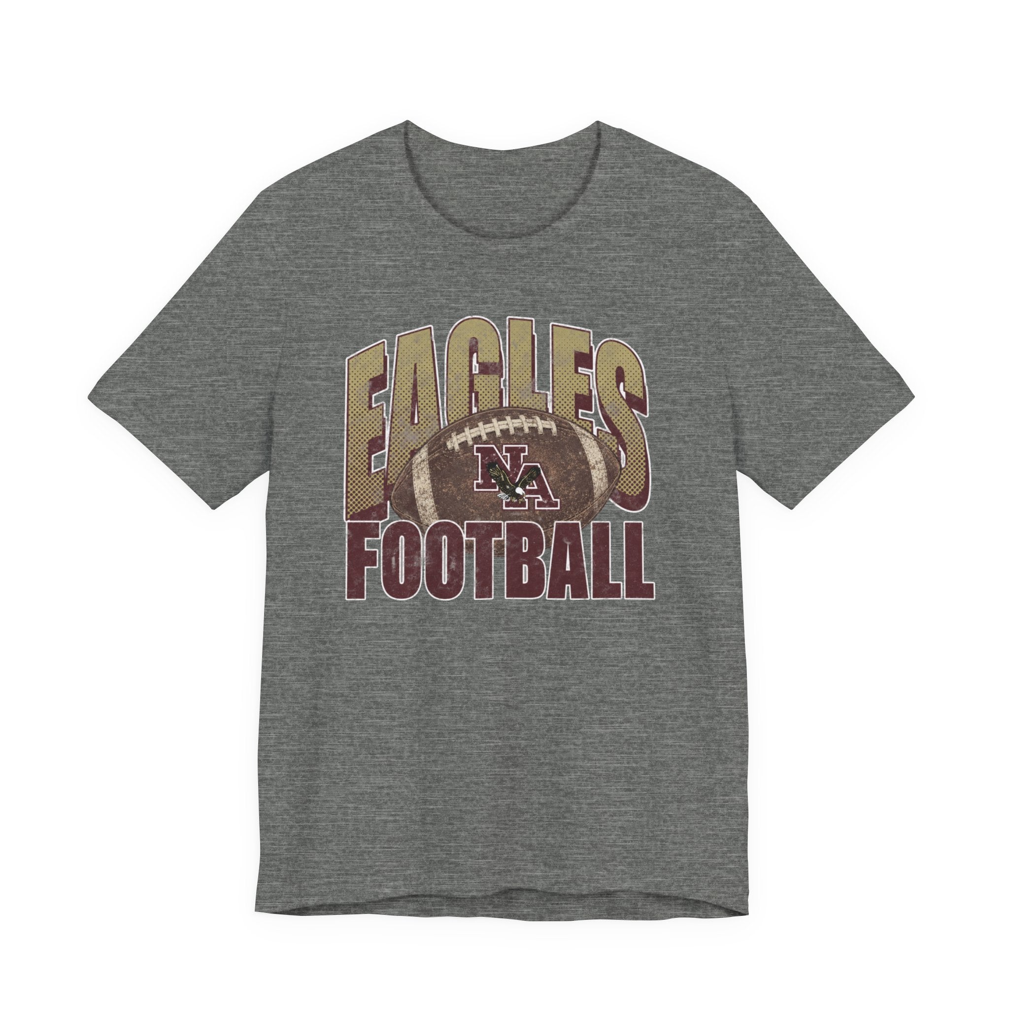 Adult Unisex New Albany First-Down Distressed Football Graphic Short Sleeve Soft Tee