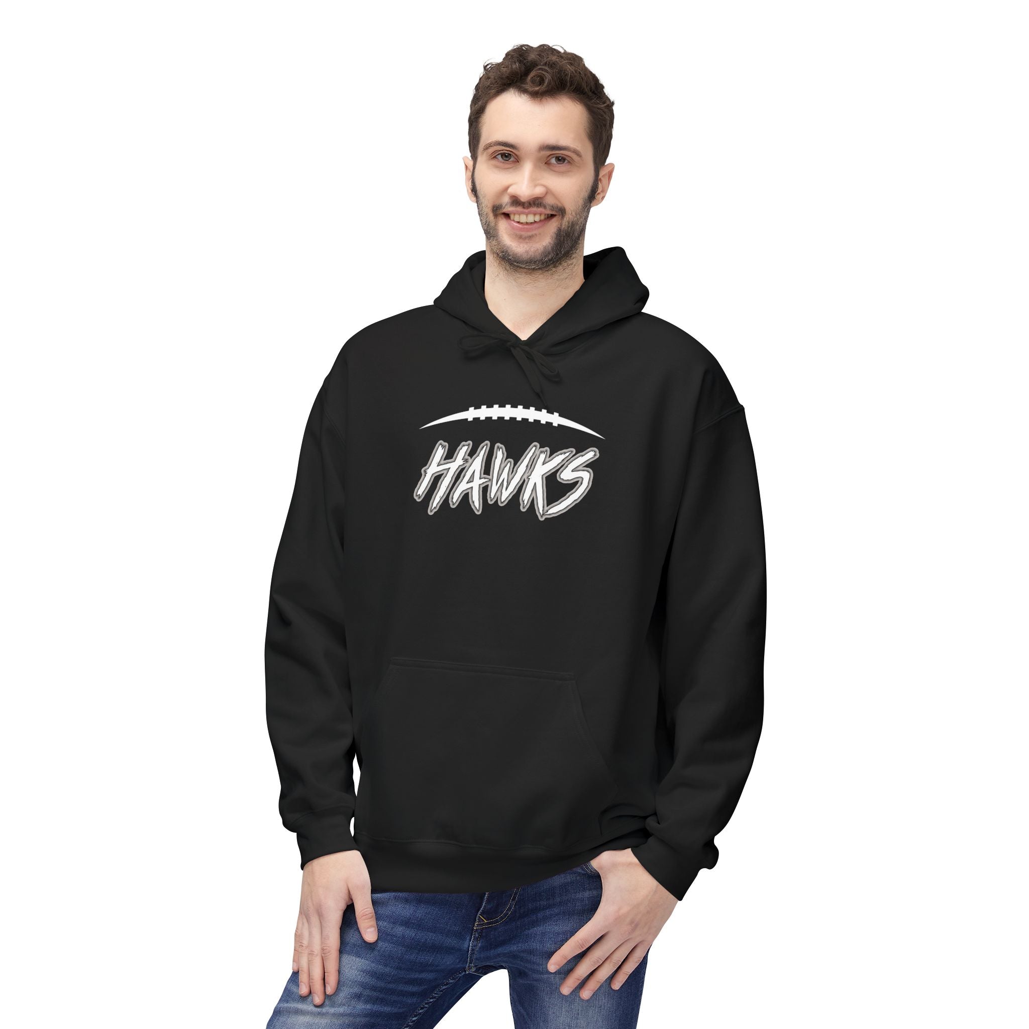 Adult Unisex Westerville Central Fighting Football Hawks Graphic Soft Style Hoodie