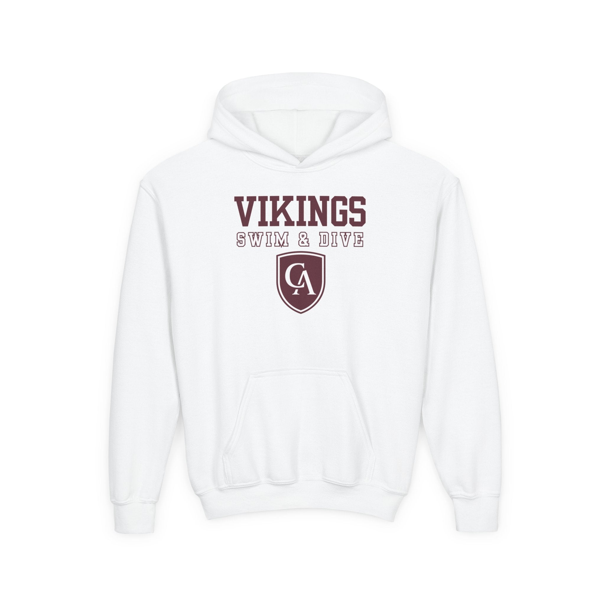 Youth Columbus Academy Vikings Swim & Dive Graphic Gildan Heavy Blend Hoodie