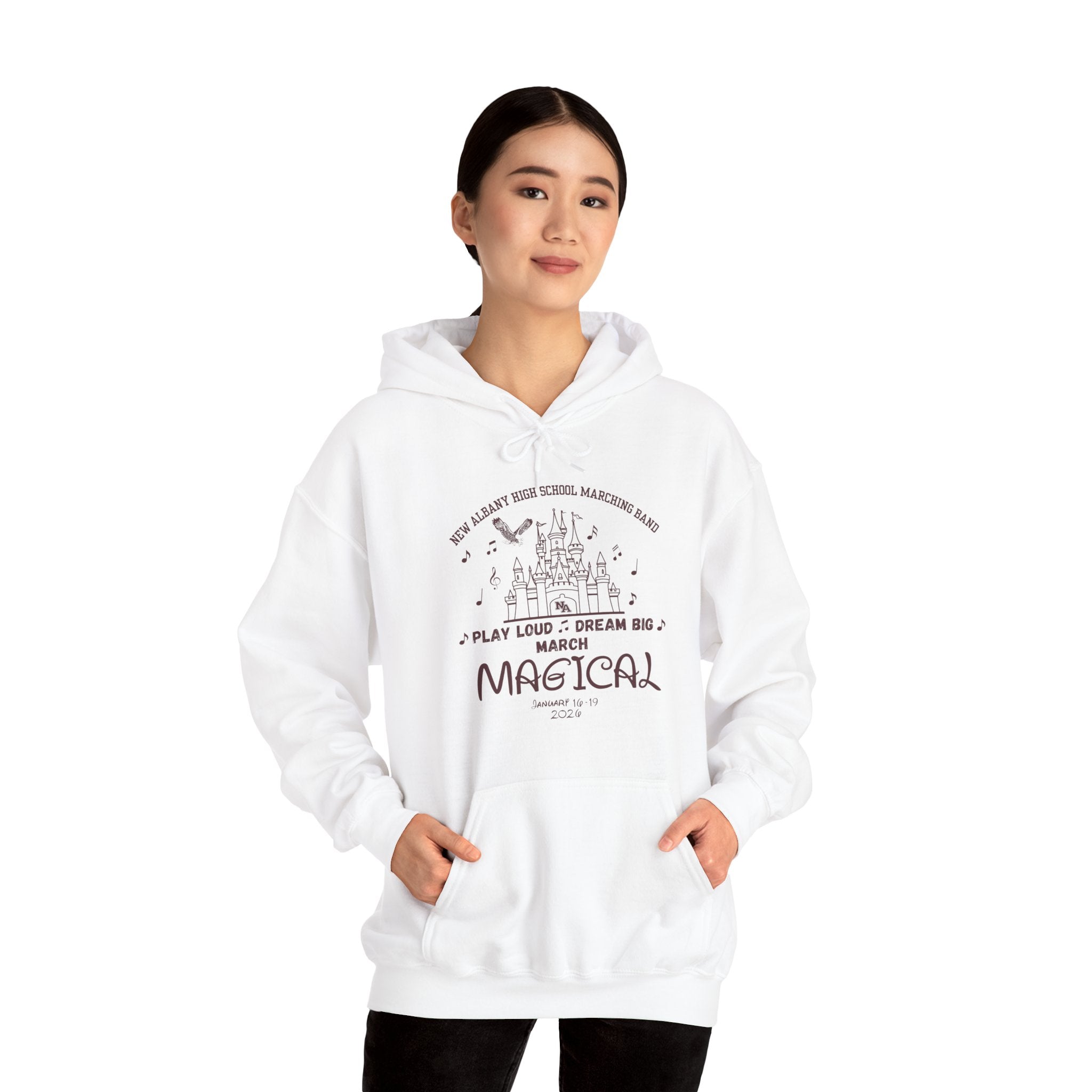 Adult Unisex NAHS Marching Band March Magical Graphic Hoodie