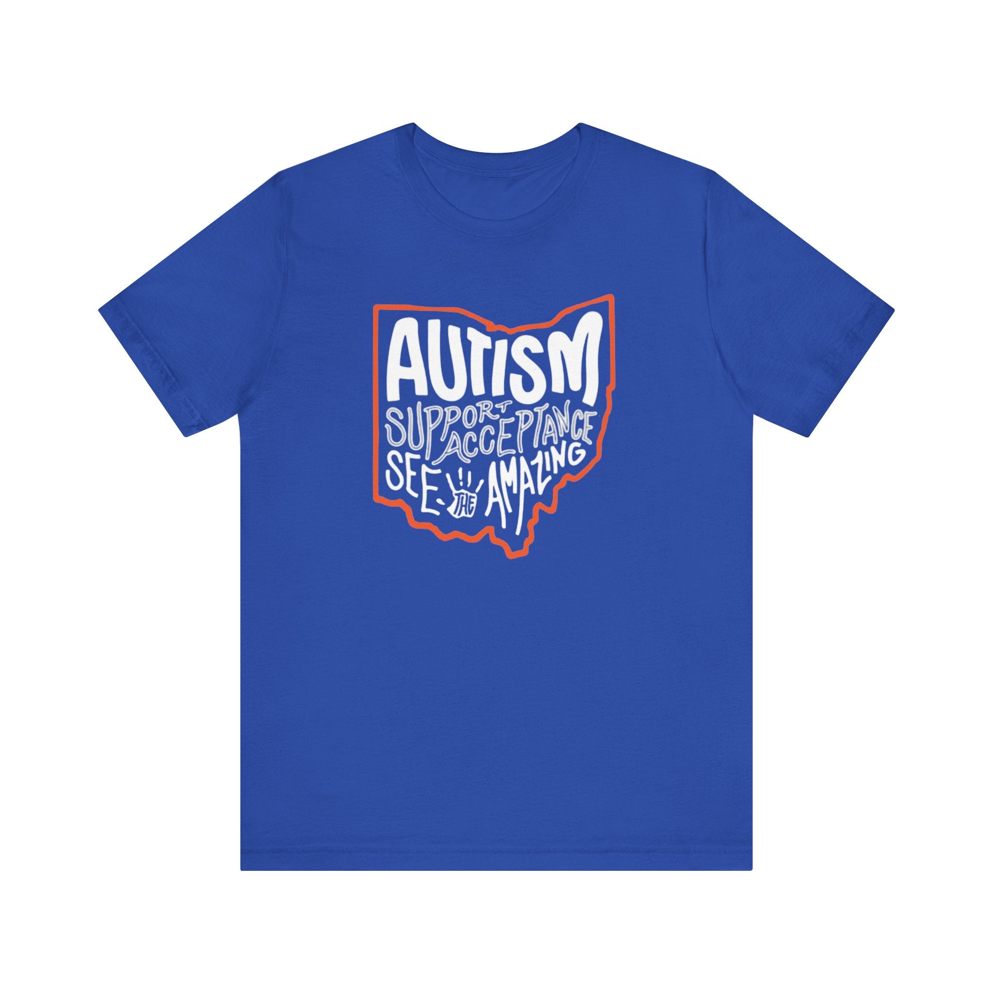 Adult Unisex Autism See The Amazing Graphic Short Sleeve Soft Tee - Bridgeway Academy